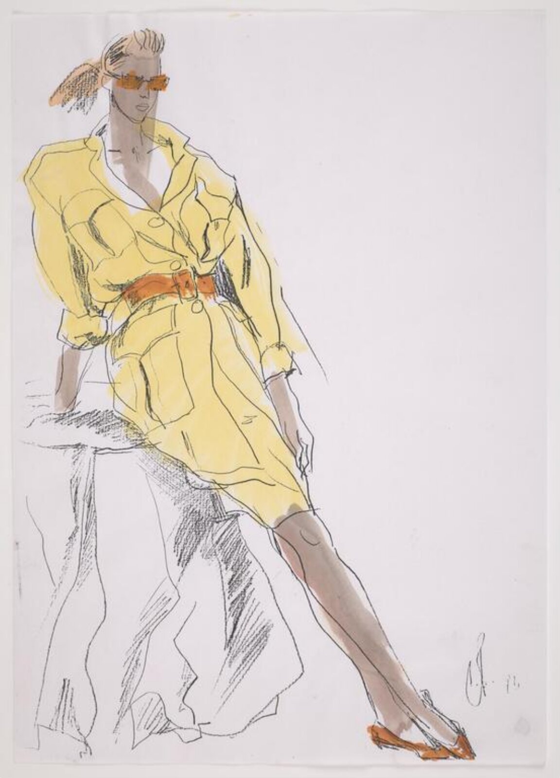 drawing, Colin Barnes, 1980s- early 1990s