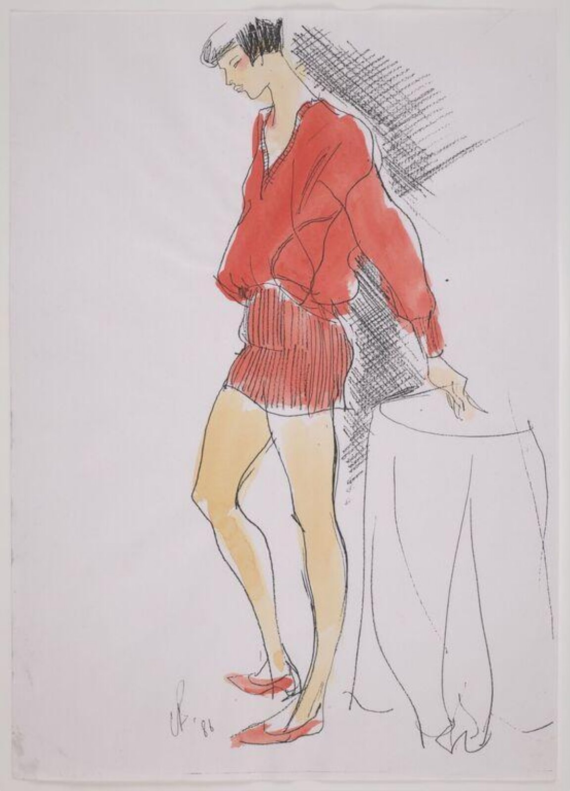 drawing, Colin Barnes, 1980s- early 1990s
