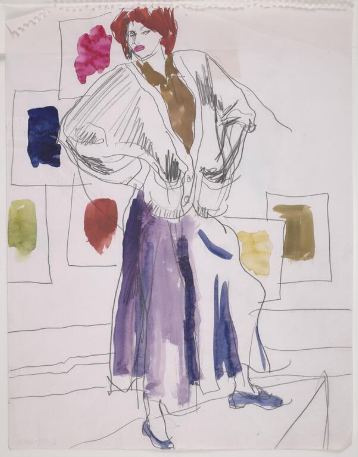 drawing, Colin Barnes, 1980s- early 1990s