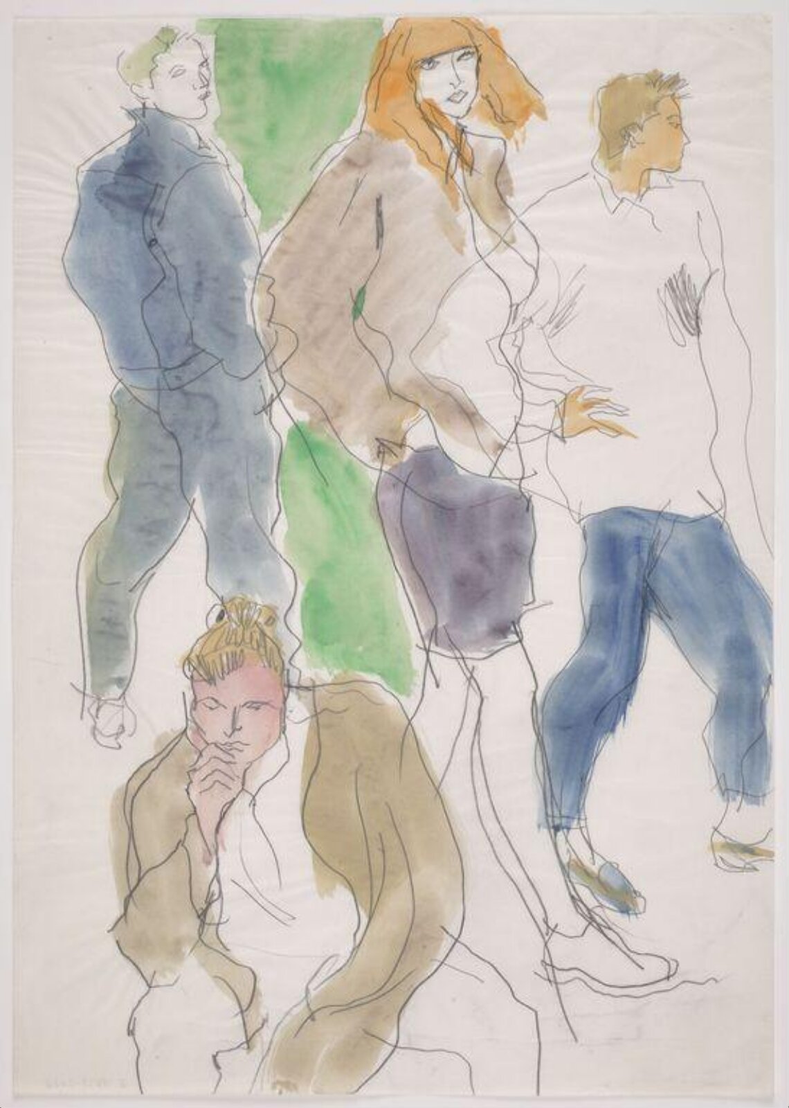 drawing, Colin Barnes, 1980s- early 1990s