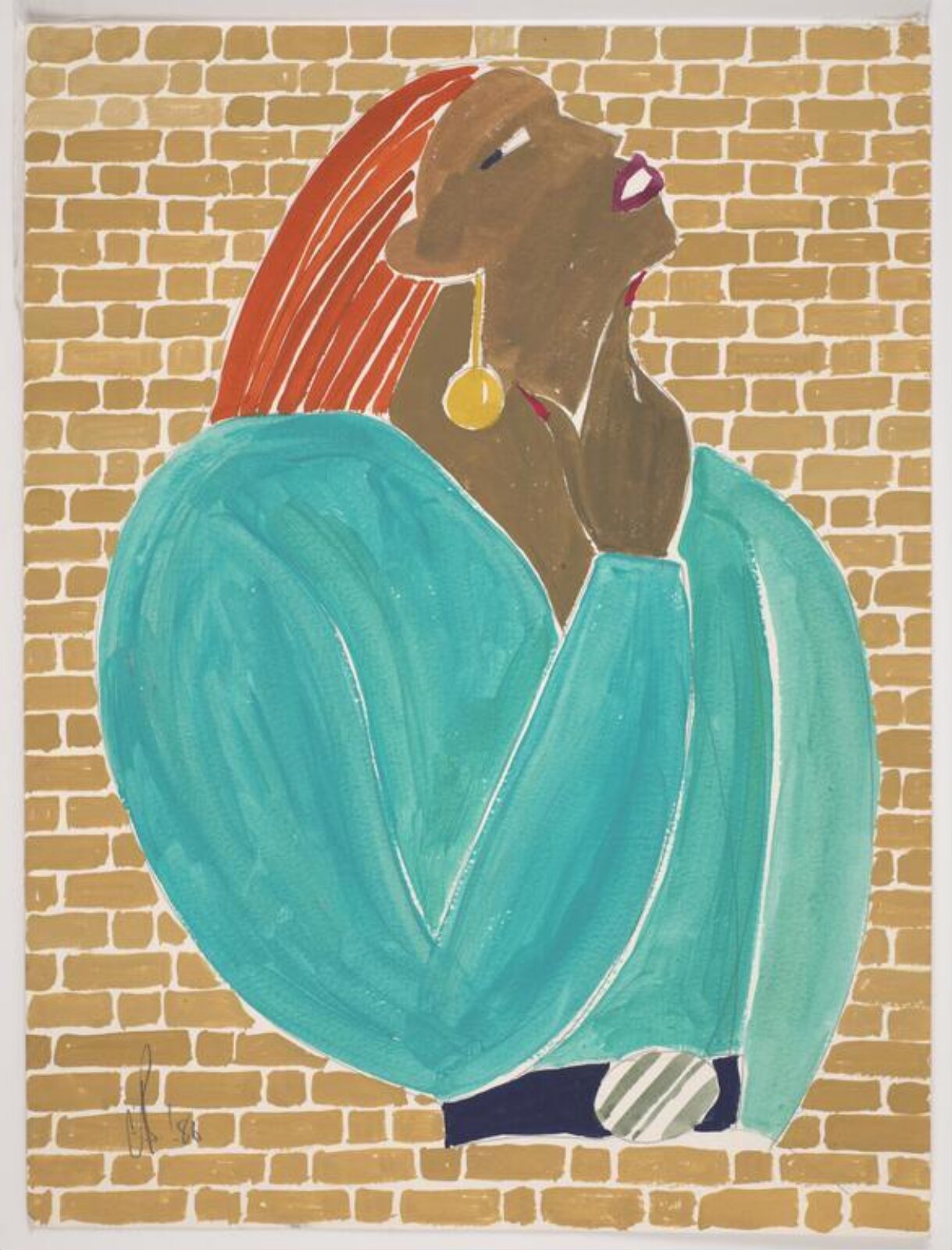 drawing, Colin Barnes, 1980s- early 1990s