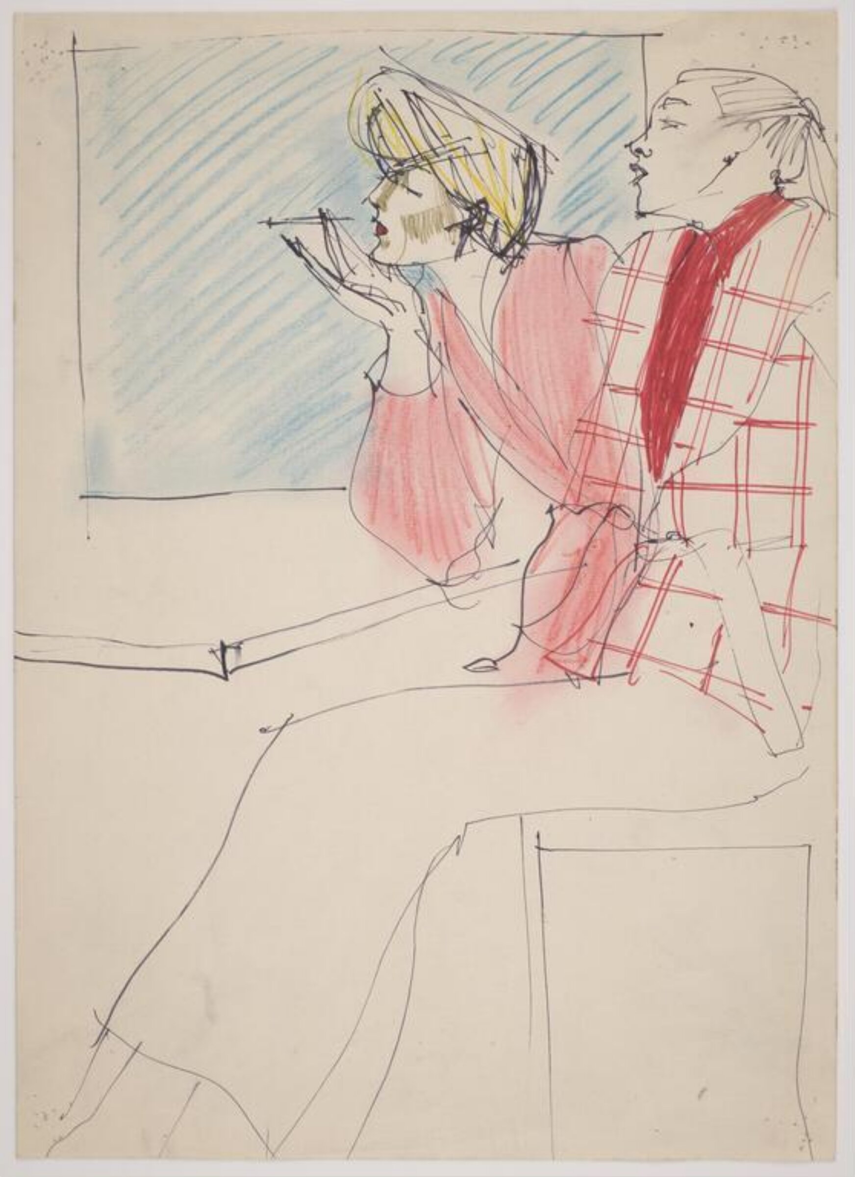 drawing, Colin Barnes, 1980s- early 1990s