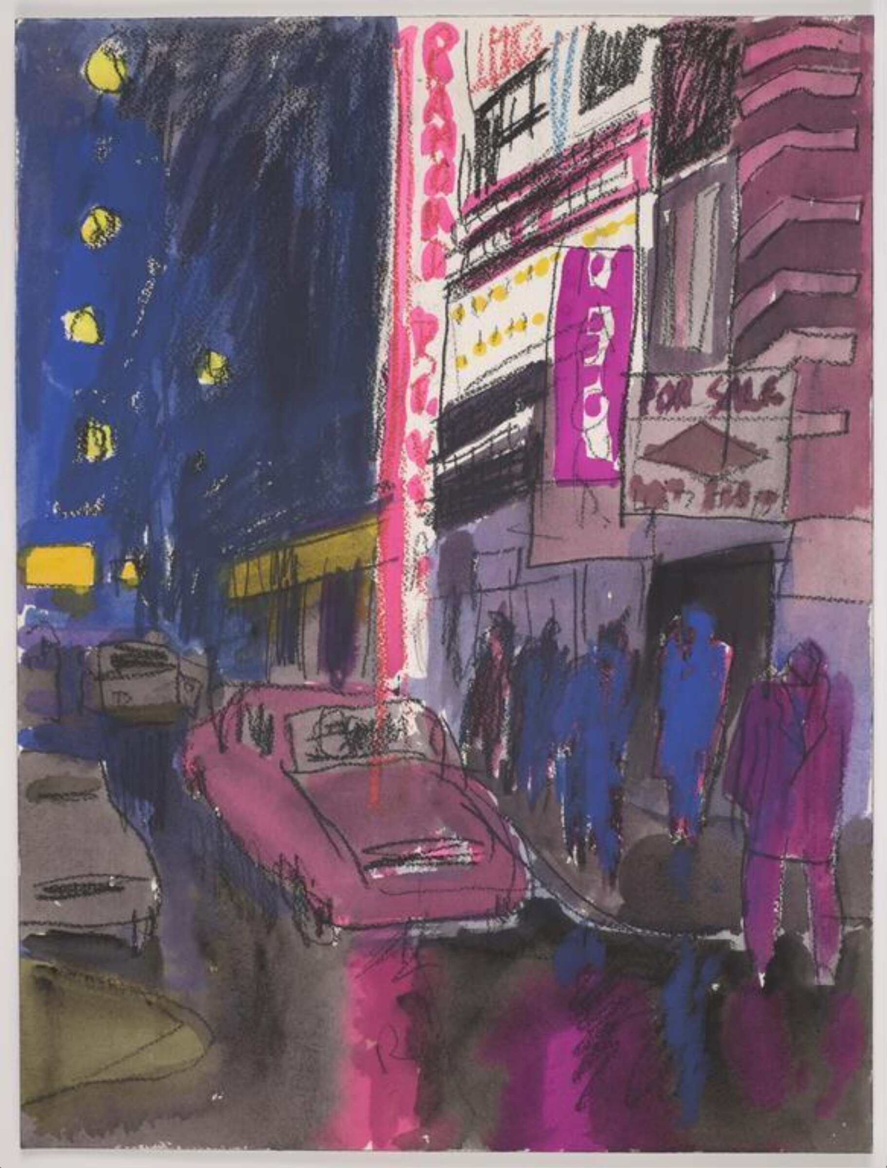 drawing, Colin Barnes, 1980s- early 1990s