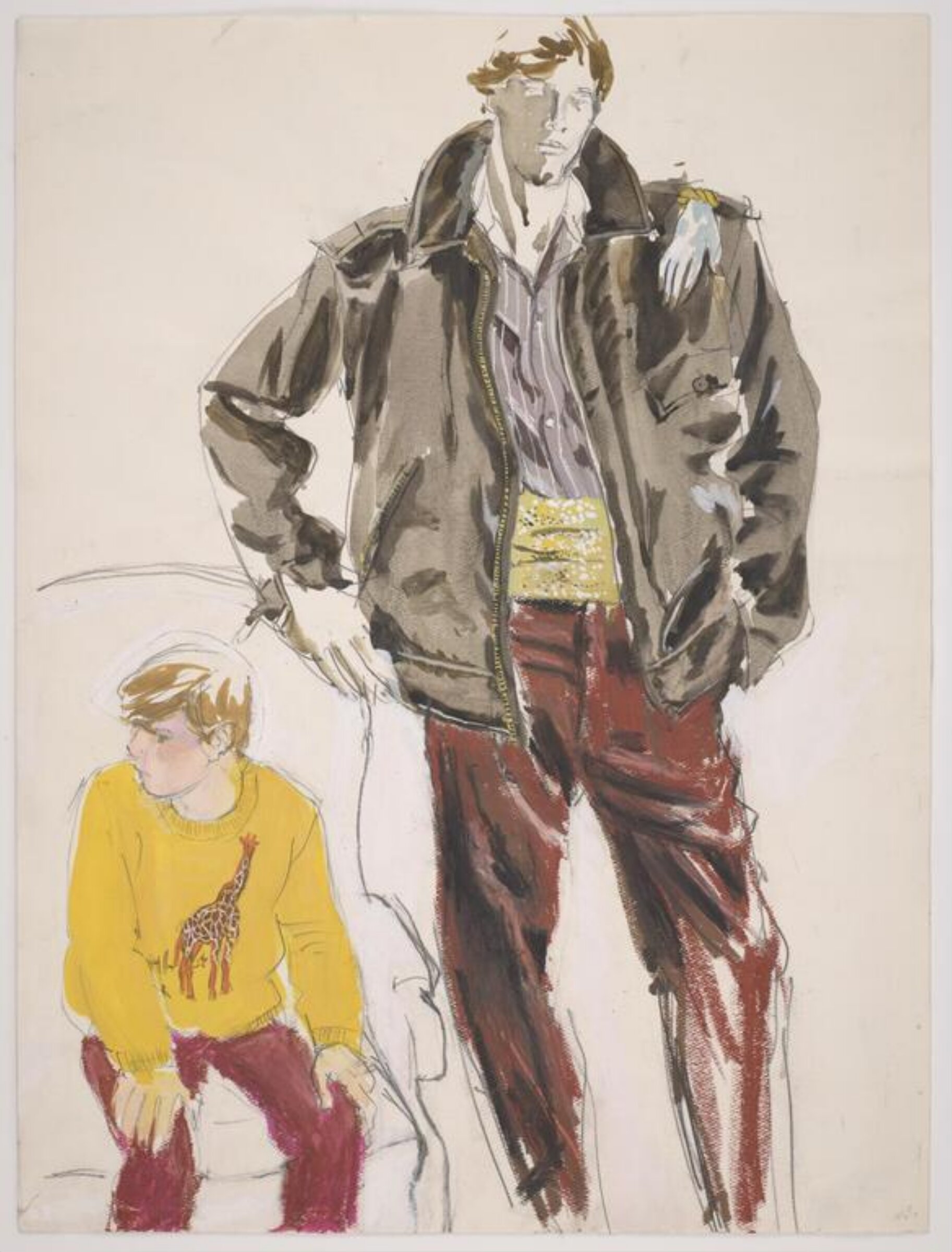 drawing, Colin Barnes, 1980s- early 1990s