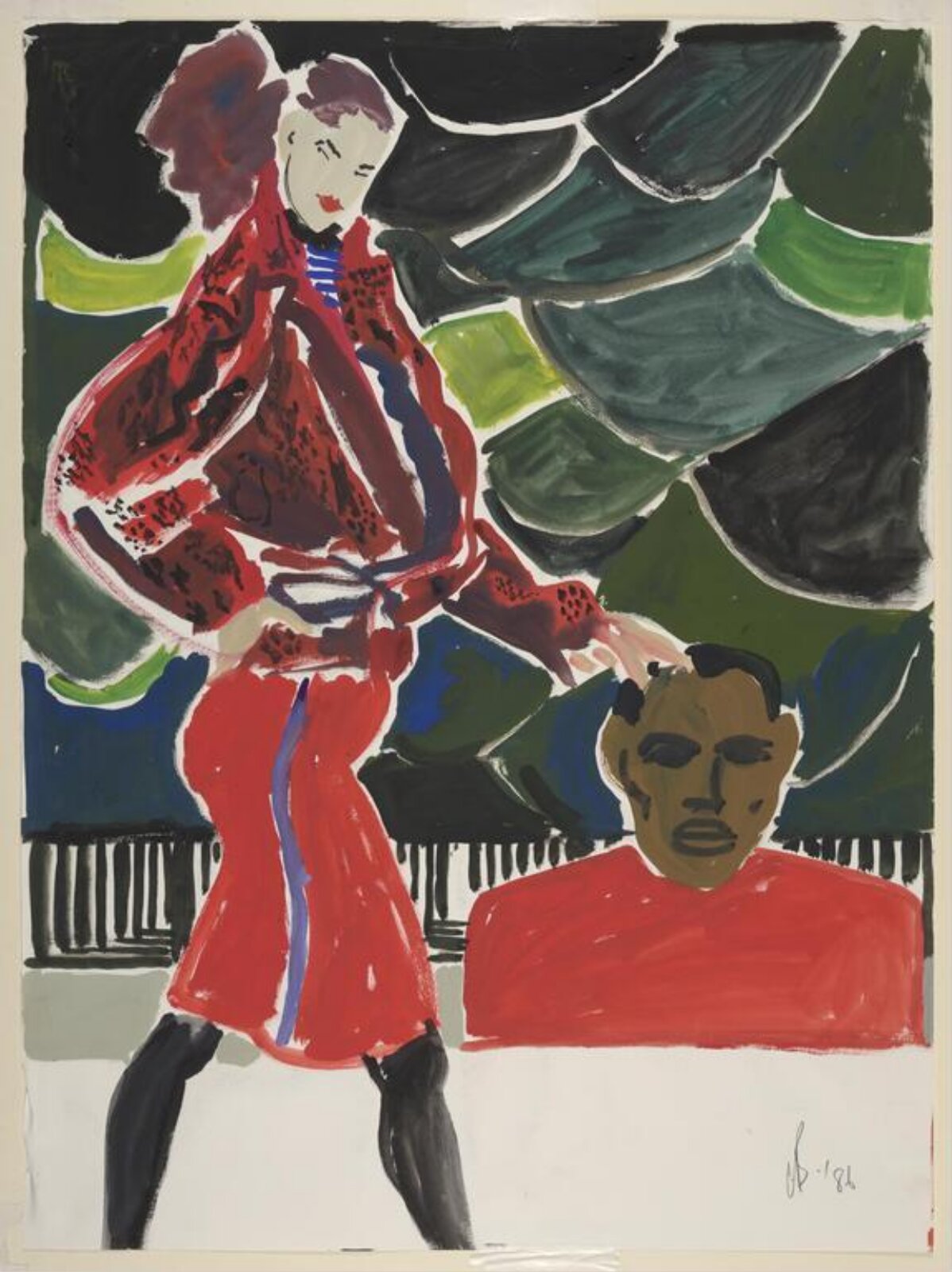 drawing, Colin Barnes, 1980s- early 1990s