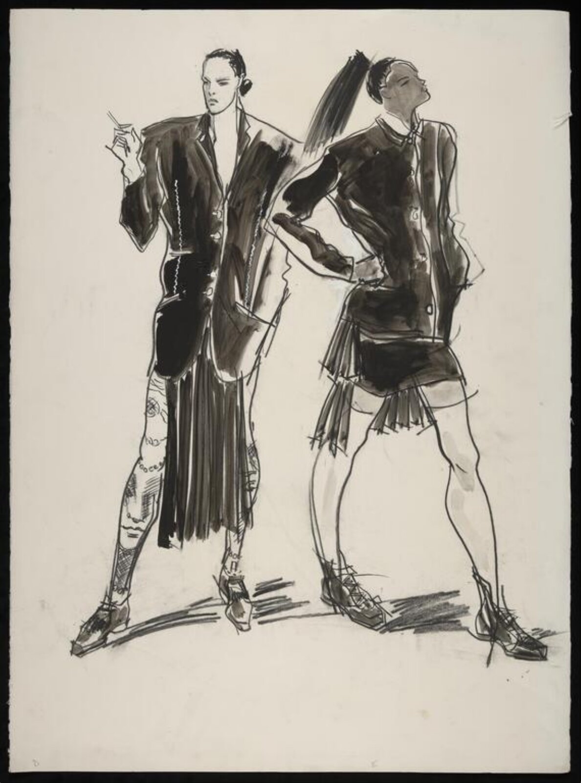 drawing, Colin Barnes, 1980s- early 1990s