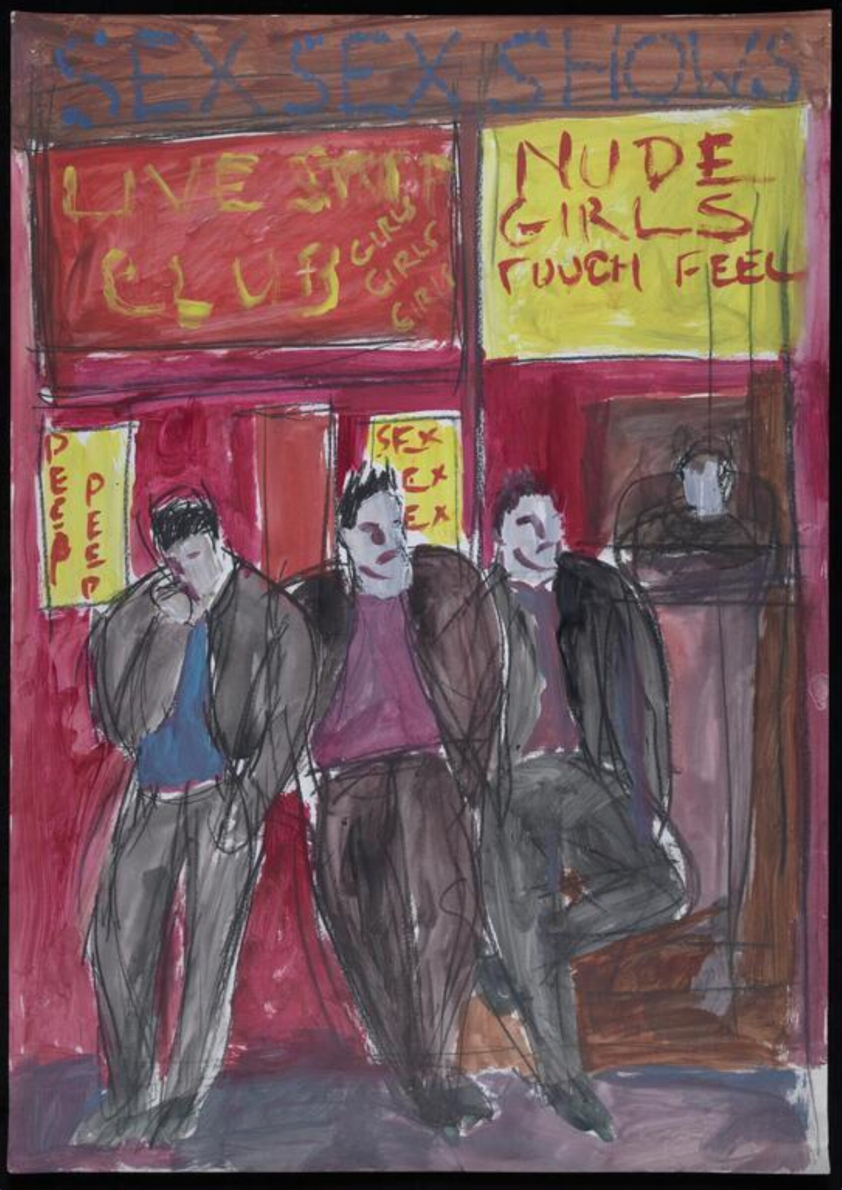 drawing, Colin Barnes, 1980s- early 1990s