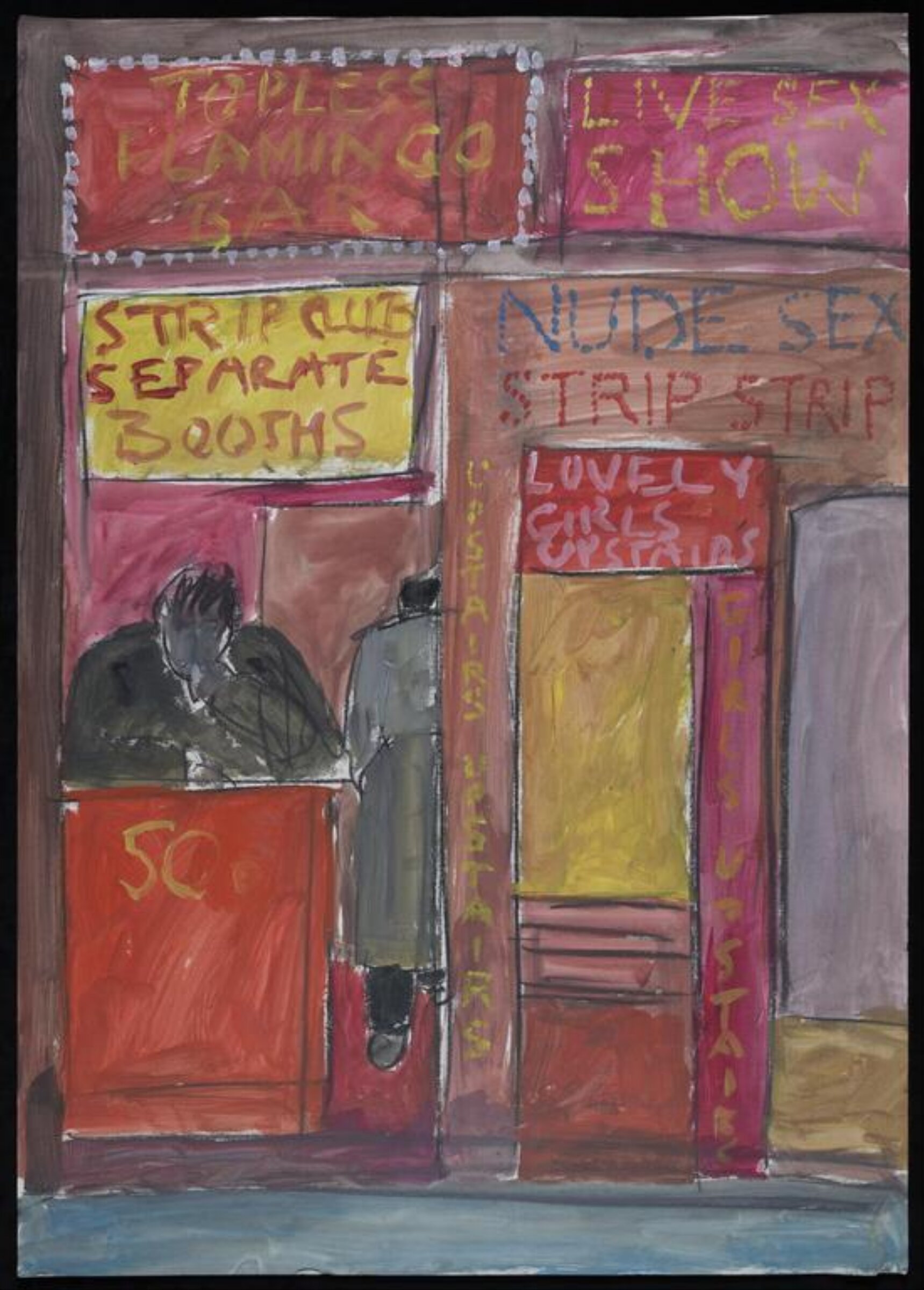 drawing, Colin Barnes, 1980s- early 1990s