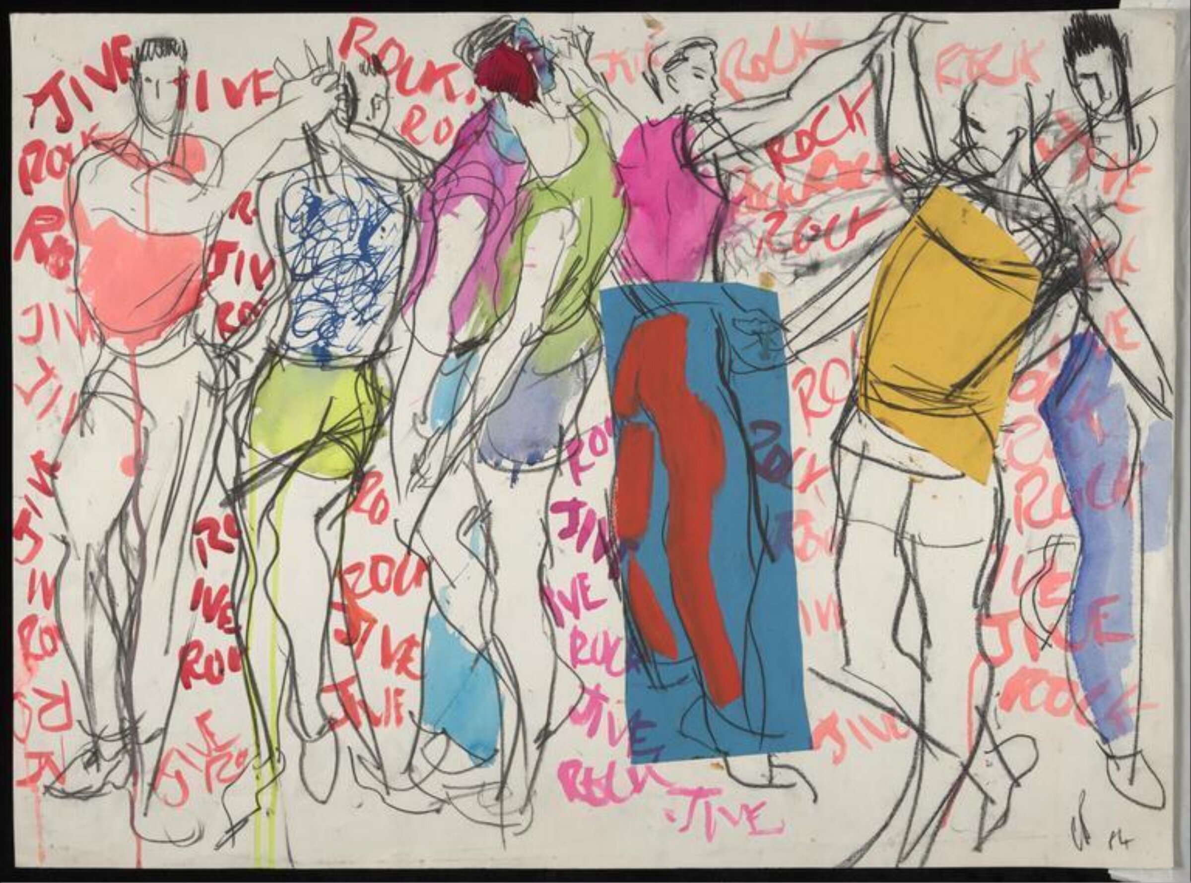 drawing, Colin Barnes, 1980s- early 1990s
