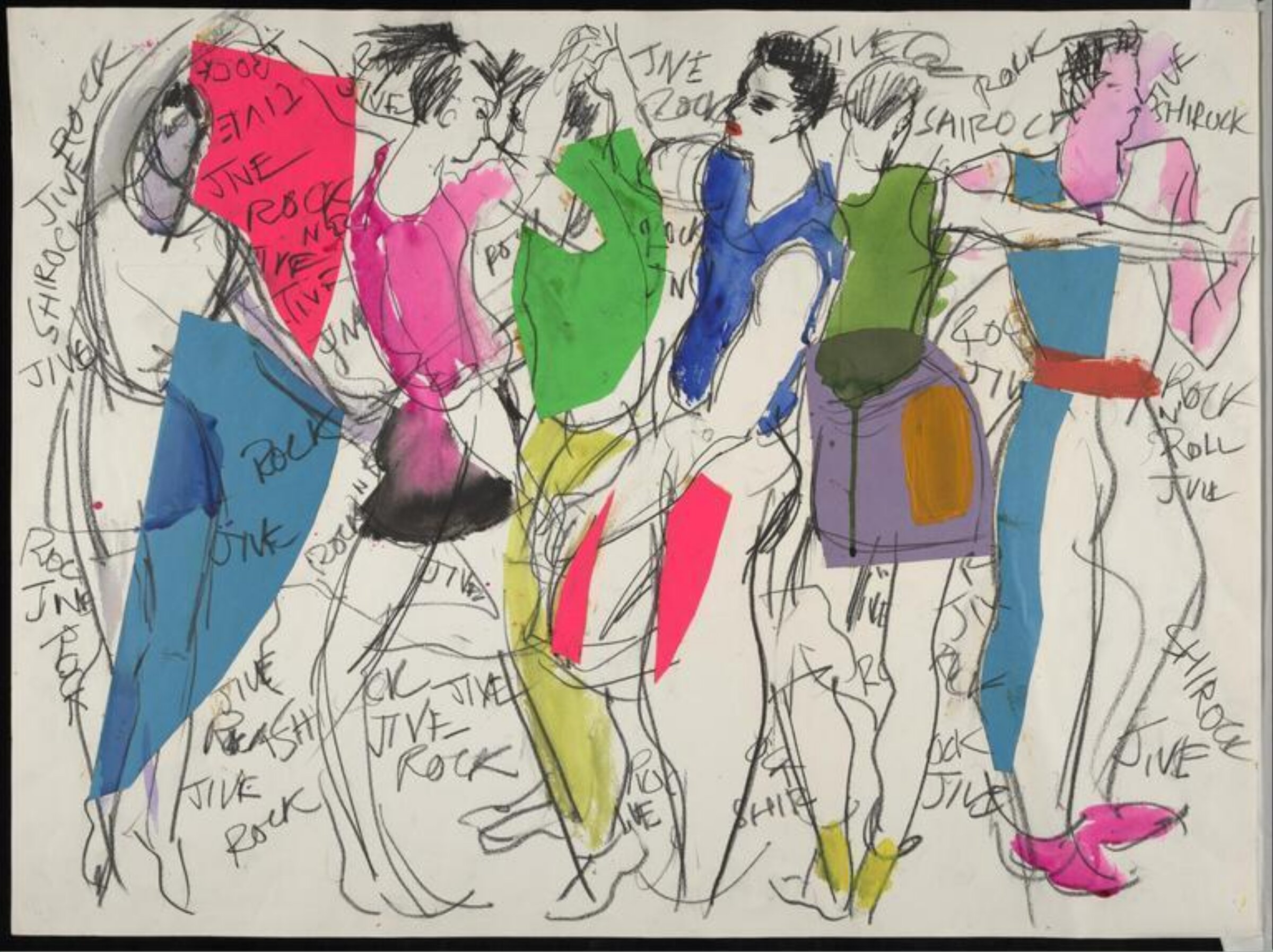 drawing, Colin Barnes, 1980s- early 1990s