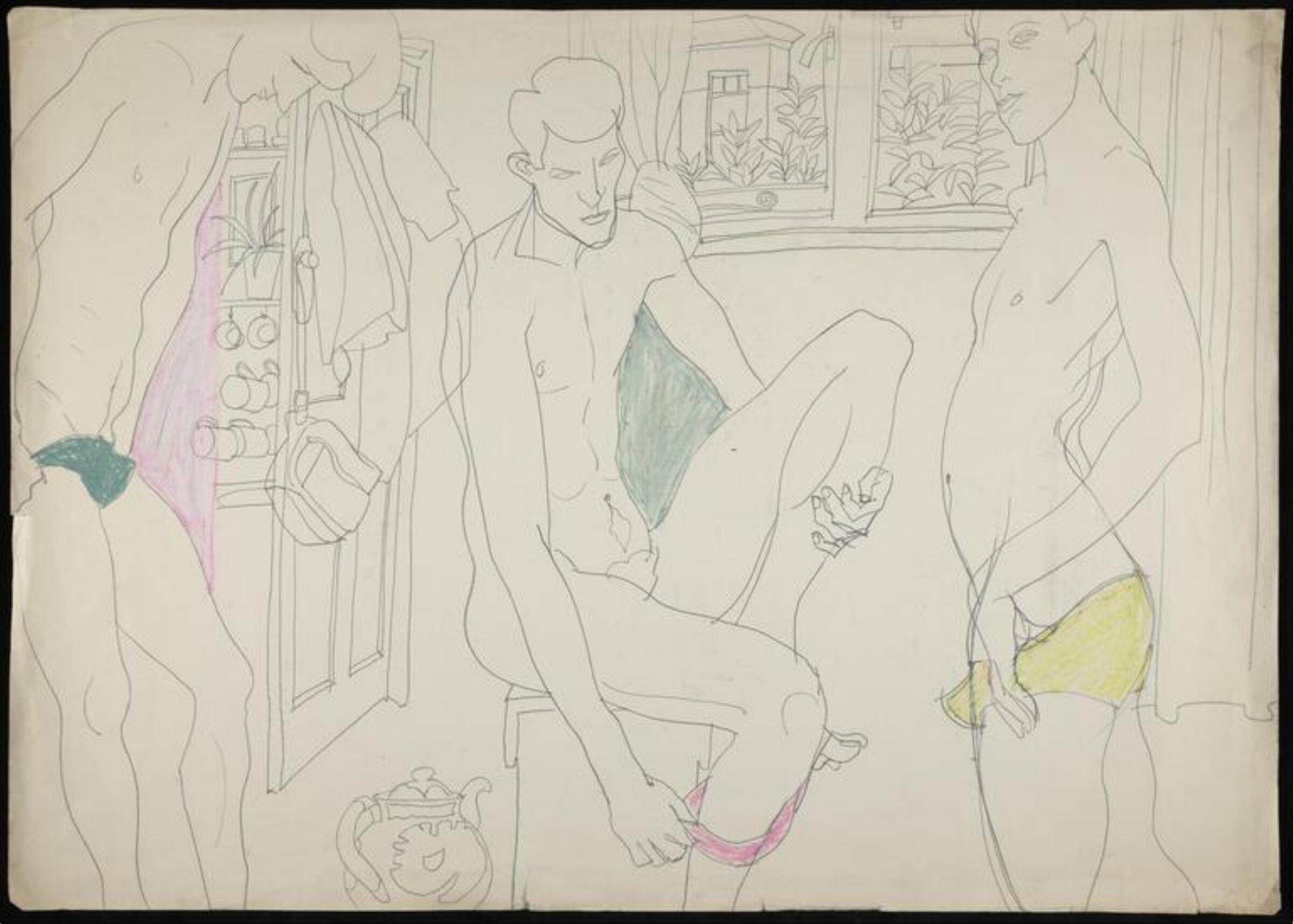 drawing, Colin Barnes, 1980s- early 1990s