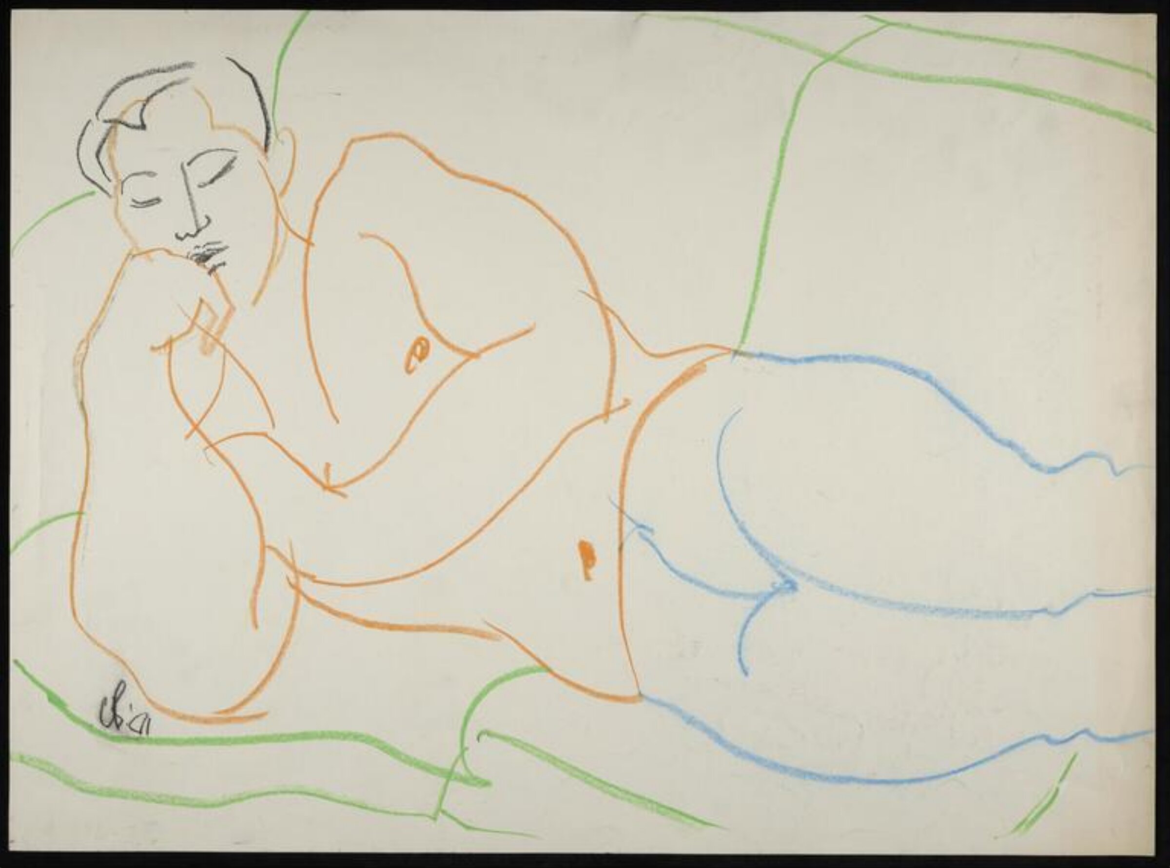 drawing, Colin Barnes, 1980s- early 1990s