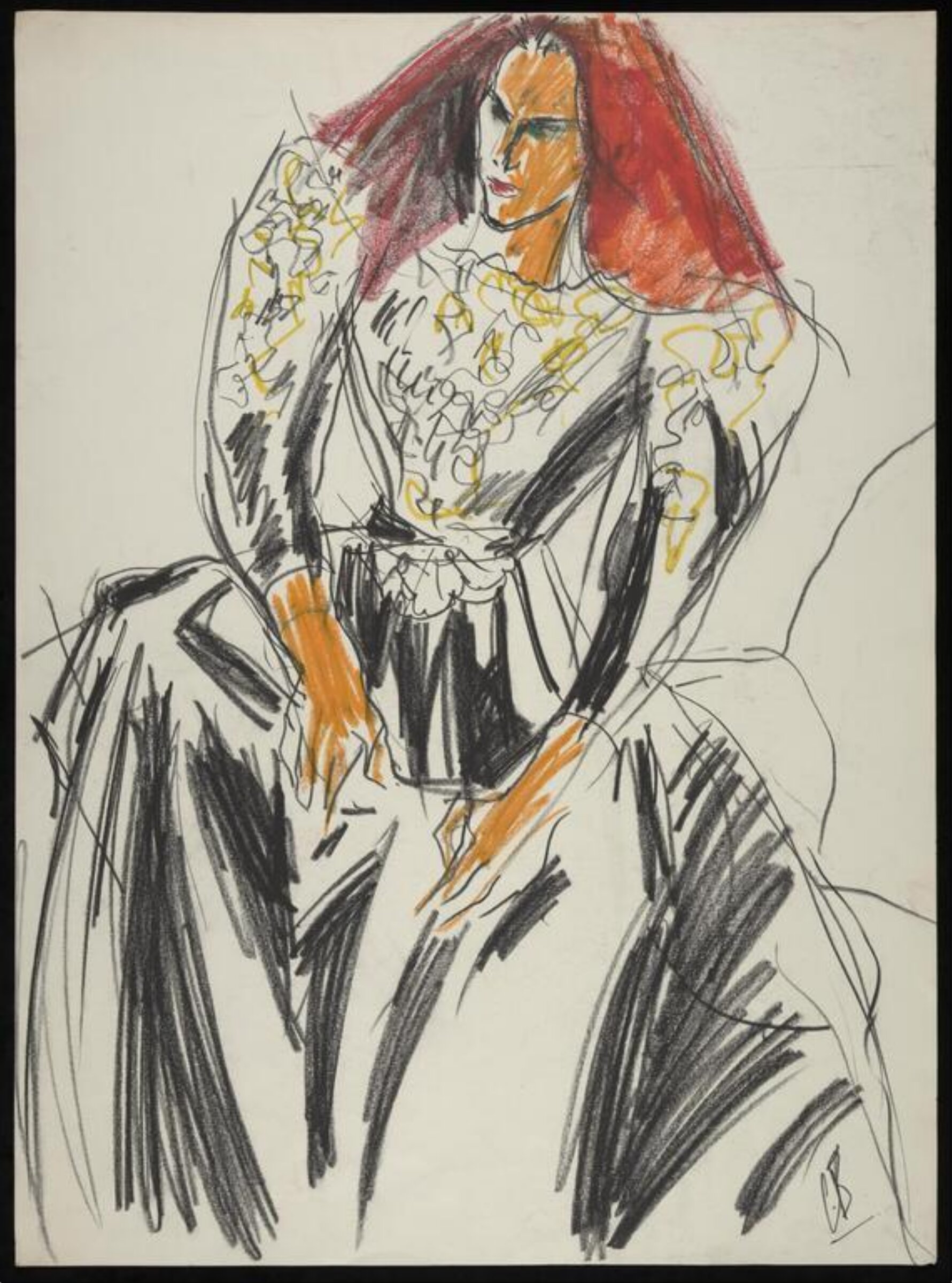 drawing, Colin Barnes, 1980s- early 1990s