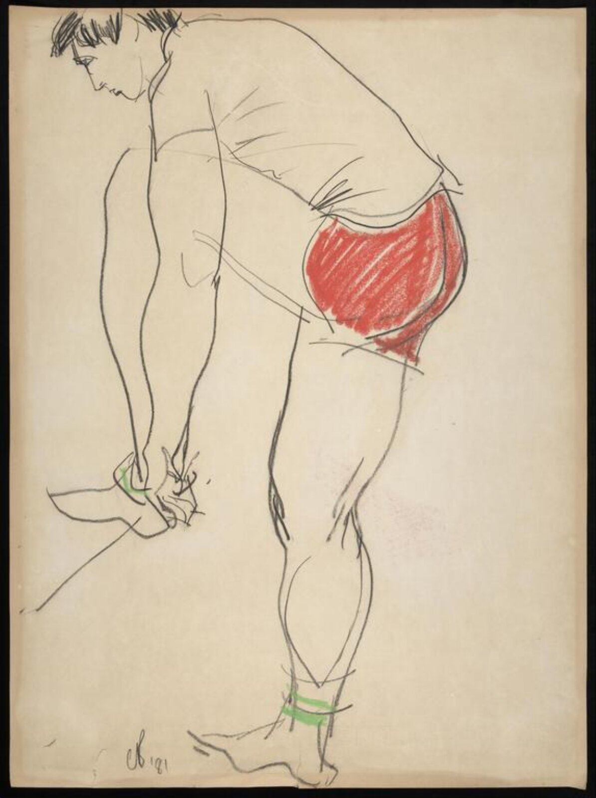 drawing, Colin Barnes, 1980s- early 1990s