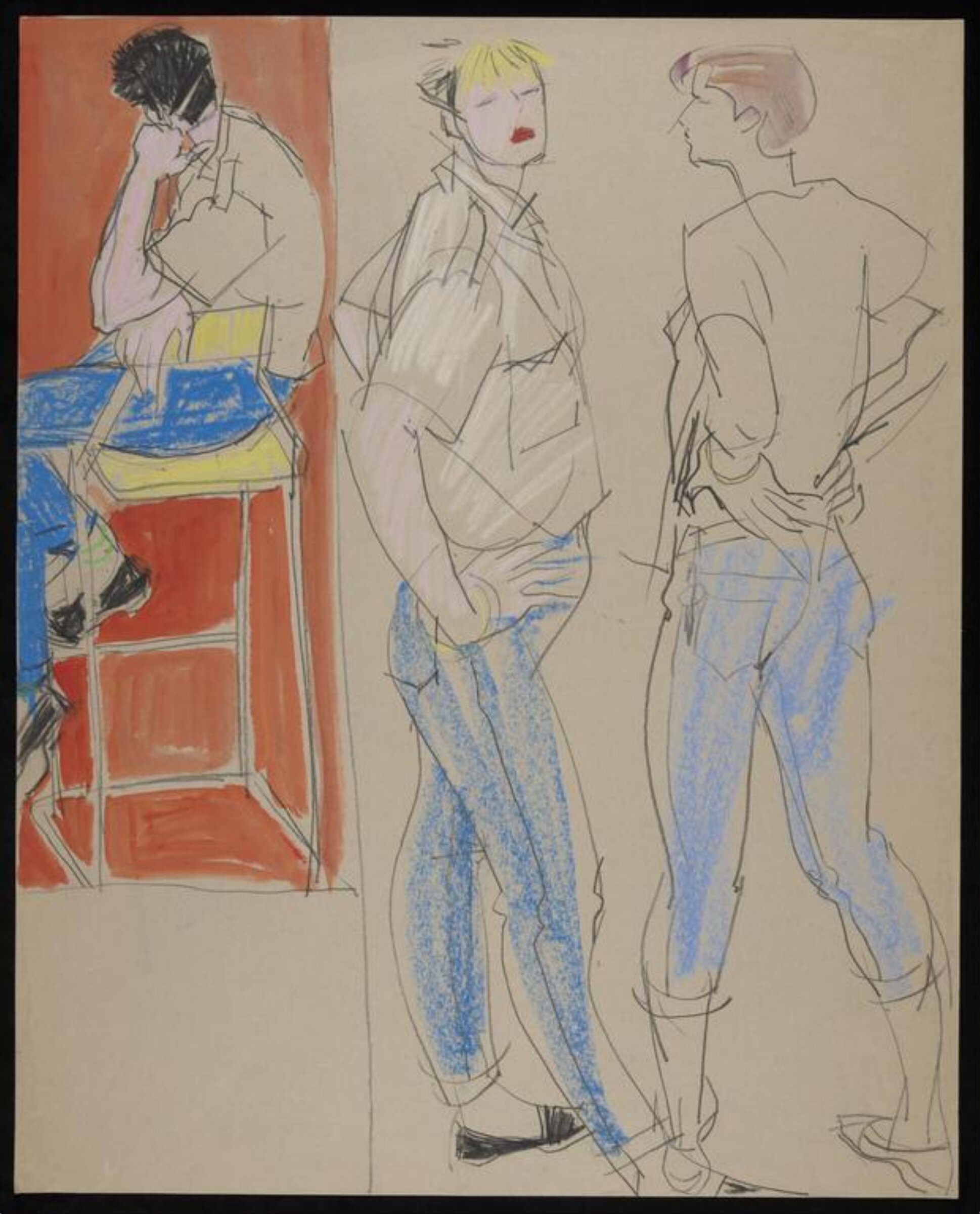 drawing, Colin Barnes, 1980s- early 1990s