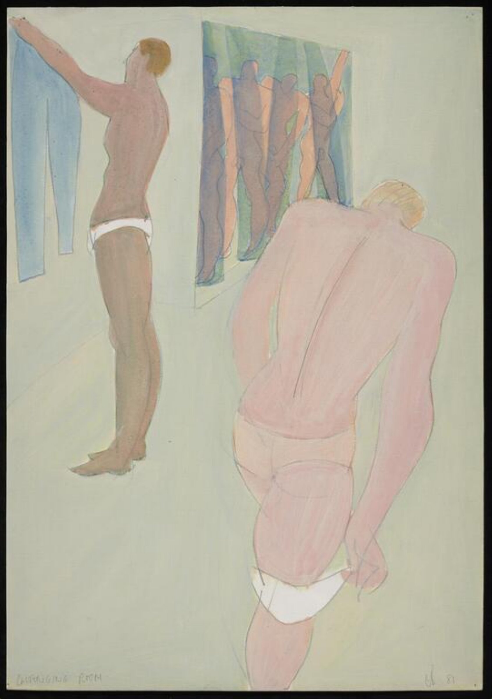 drawing, Colin Barnes, 1980s- early 1990s