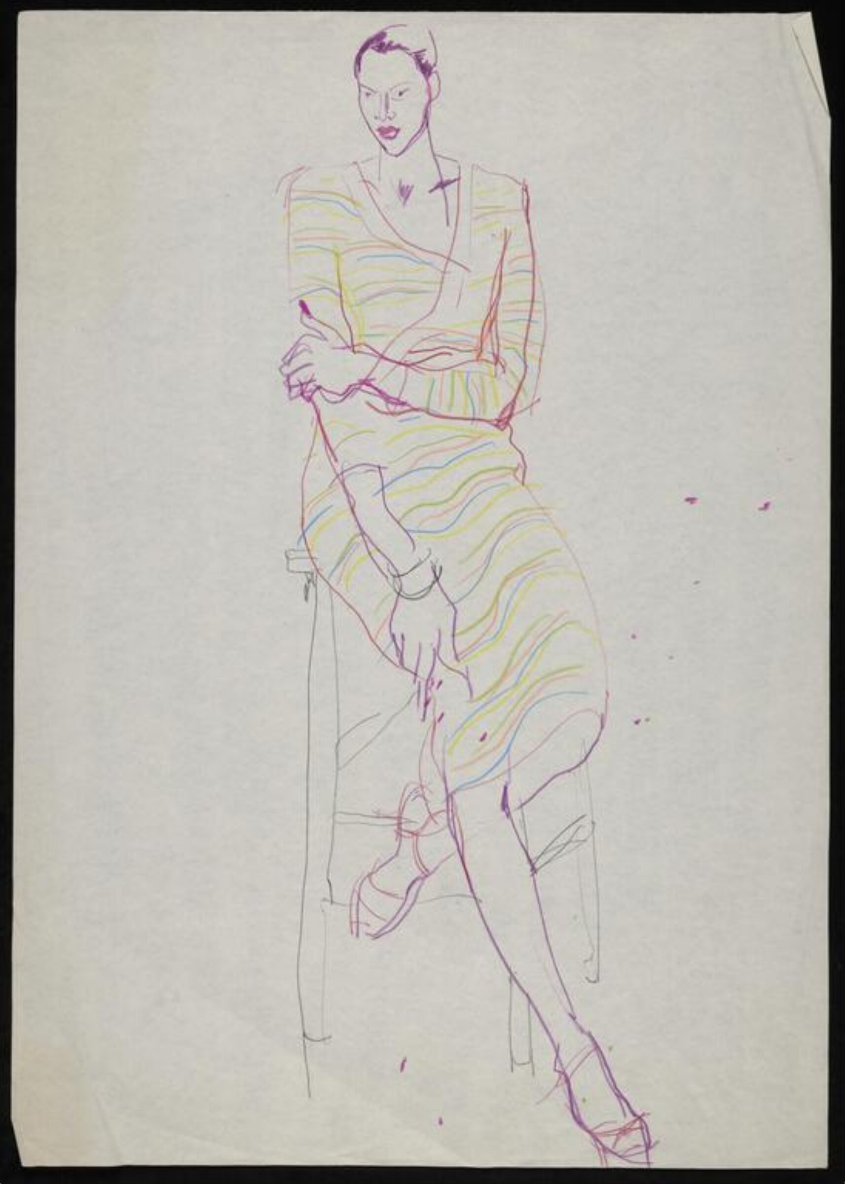 drawing, Colin Barnes, 1980s- early 1990s
