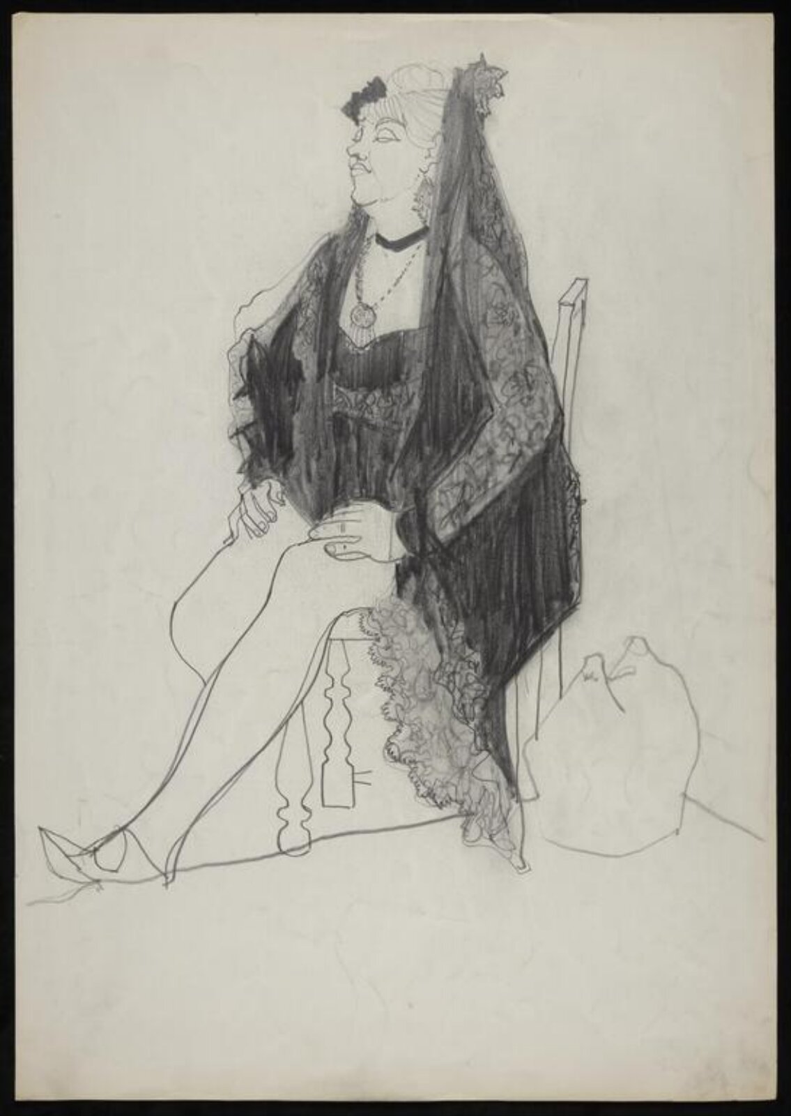 drawing, Colin Barnes, 1980s- early 1990s