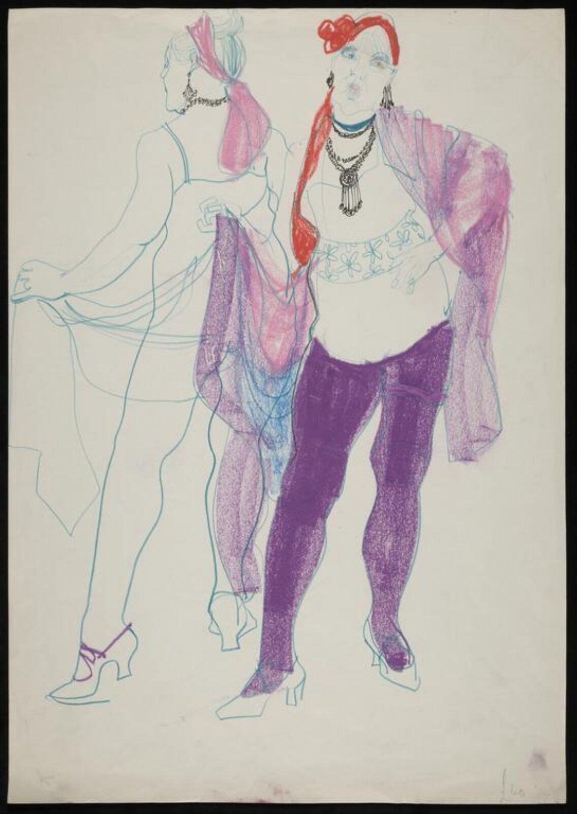 drawing, Colin Barnes, 1980s- early 1990s