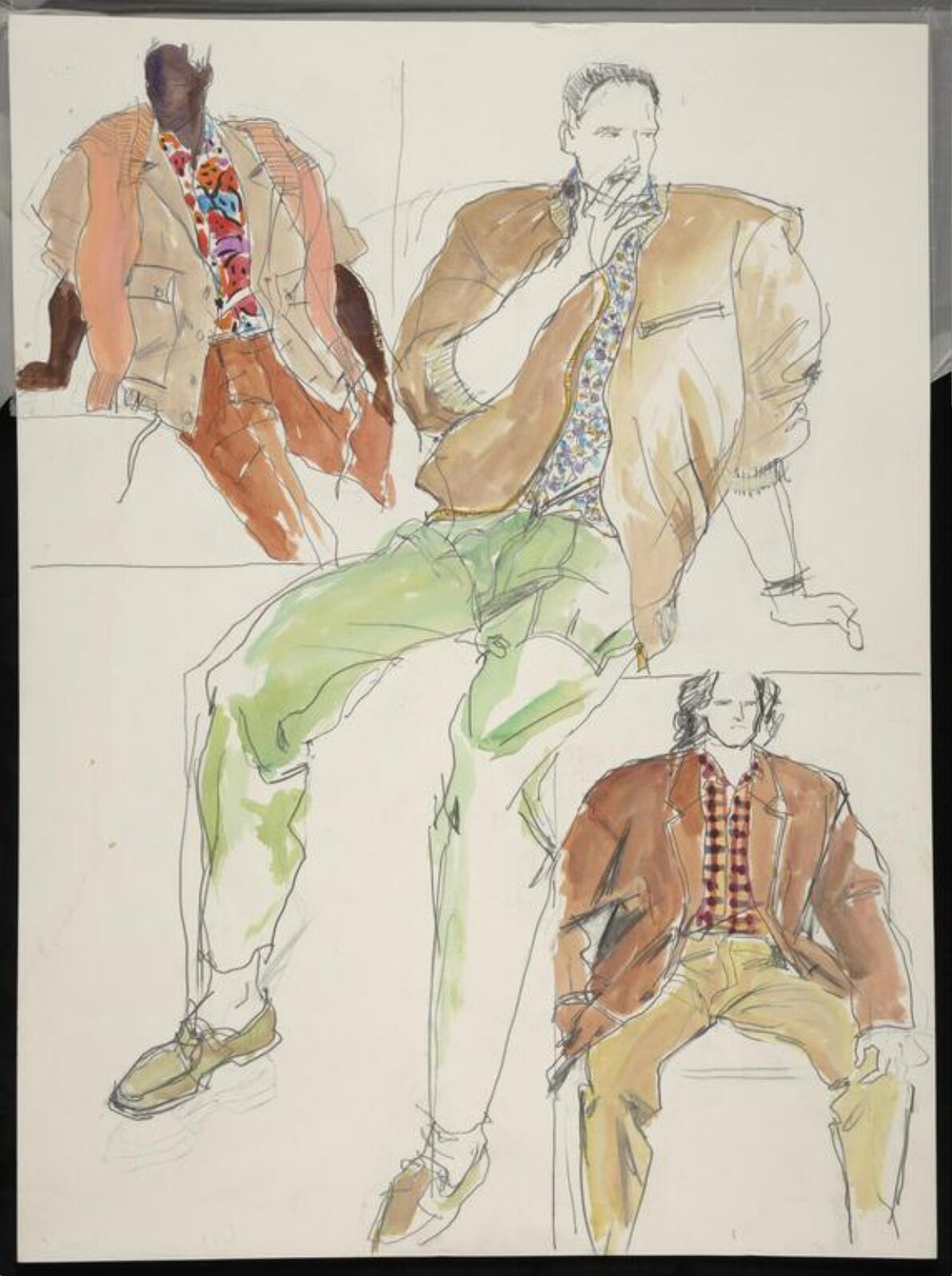 drawing, Colin Barnes, 1980s- early 1990s