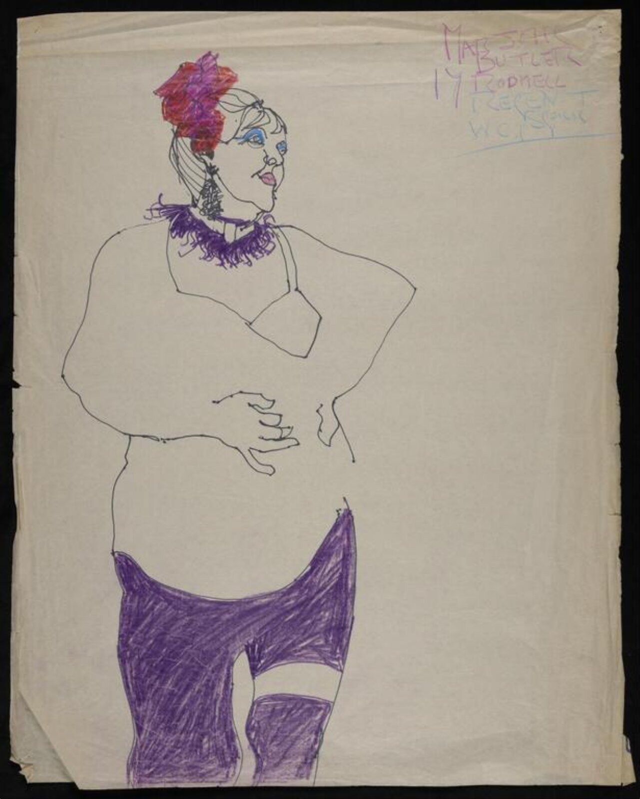 drawing, Colin Barnes, 1980s- early 1990s