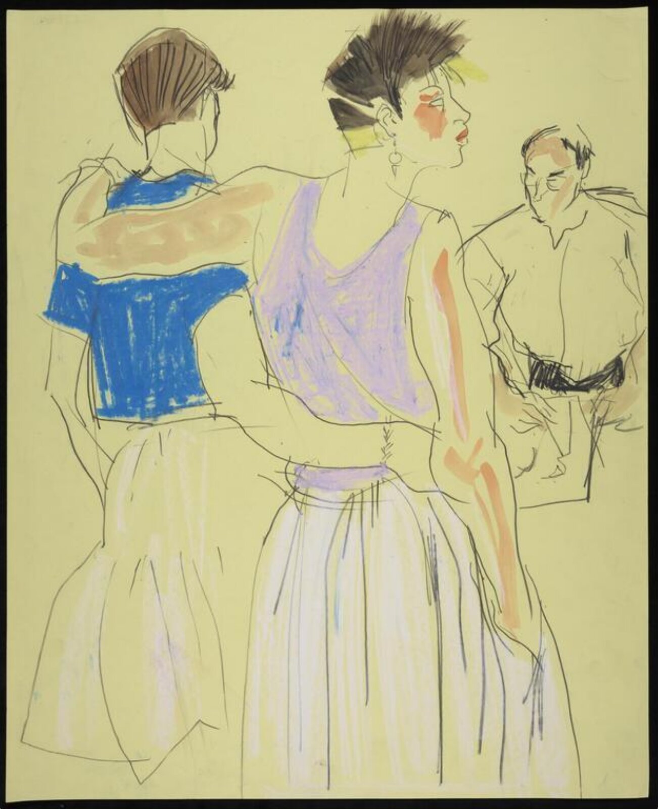 drawing, Colin Barnes, 1980s- early 1990s