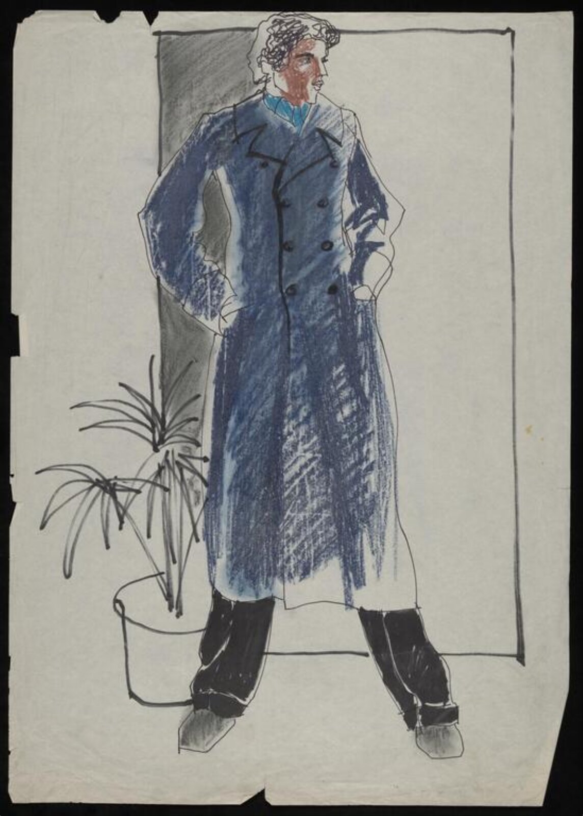 drawing, Colin Barnes, 1980s- early 1990s