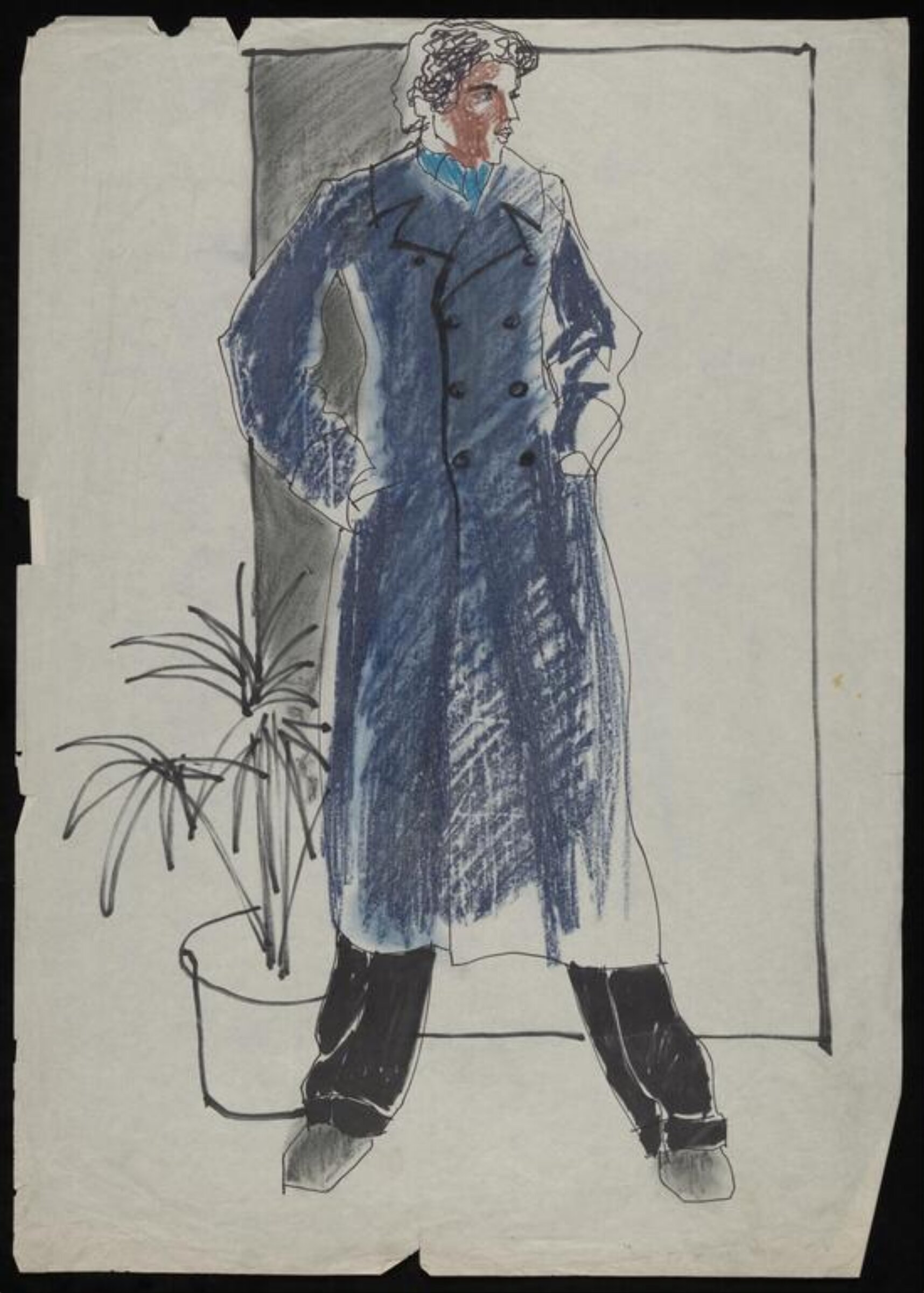 drawing, Colin Barnes, 1980s- early 1990s