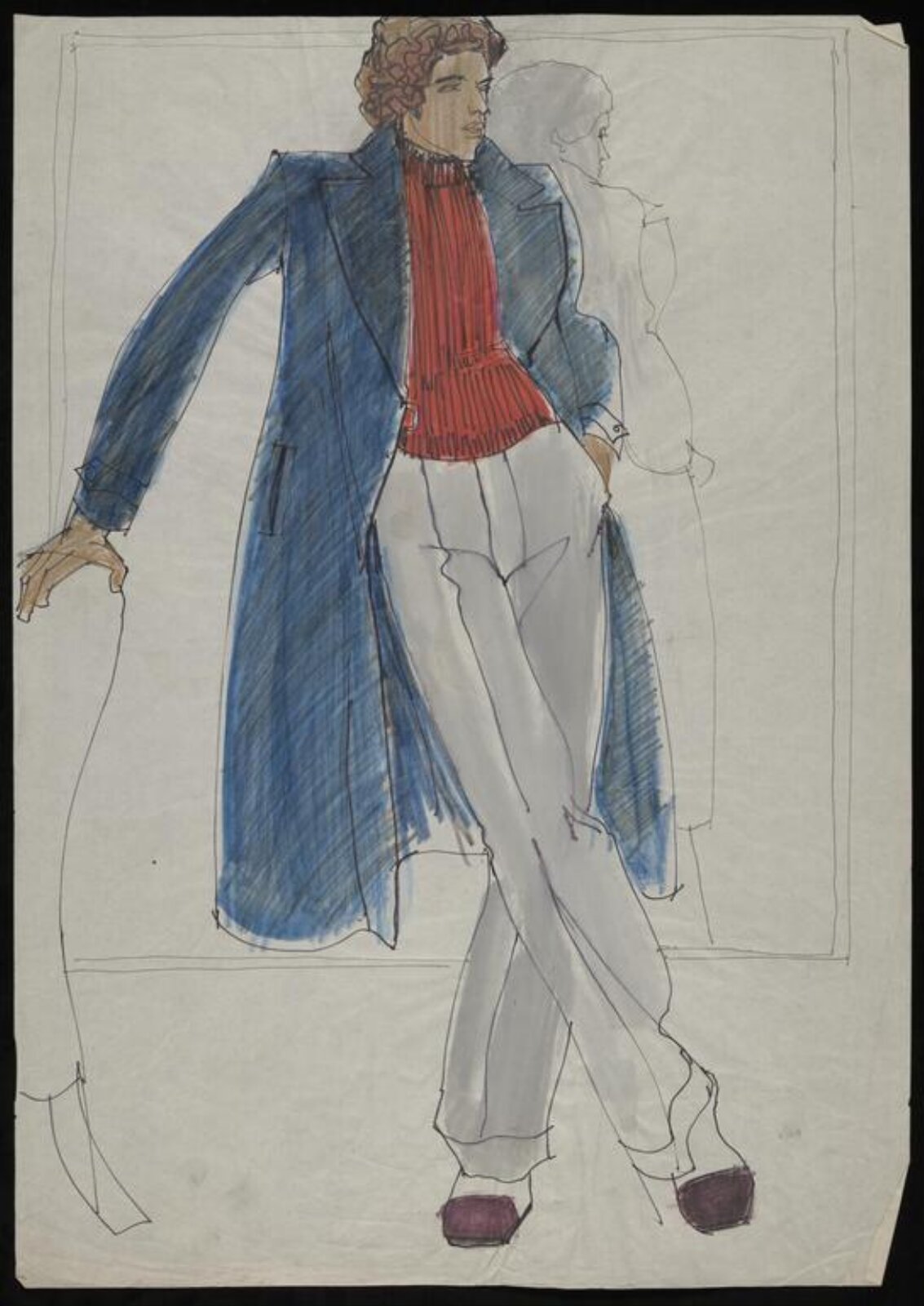 drawing, Colin Barnes, 1980s- early 1990s
