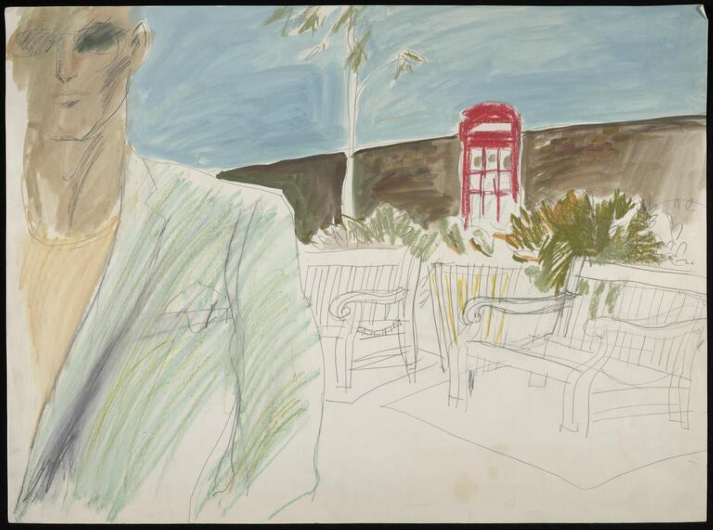 drawing, Colin Barnes, 1980s- early 1990s