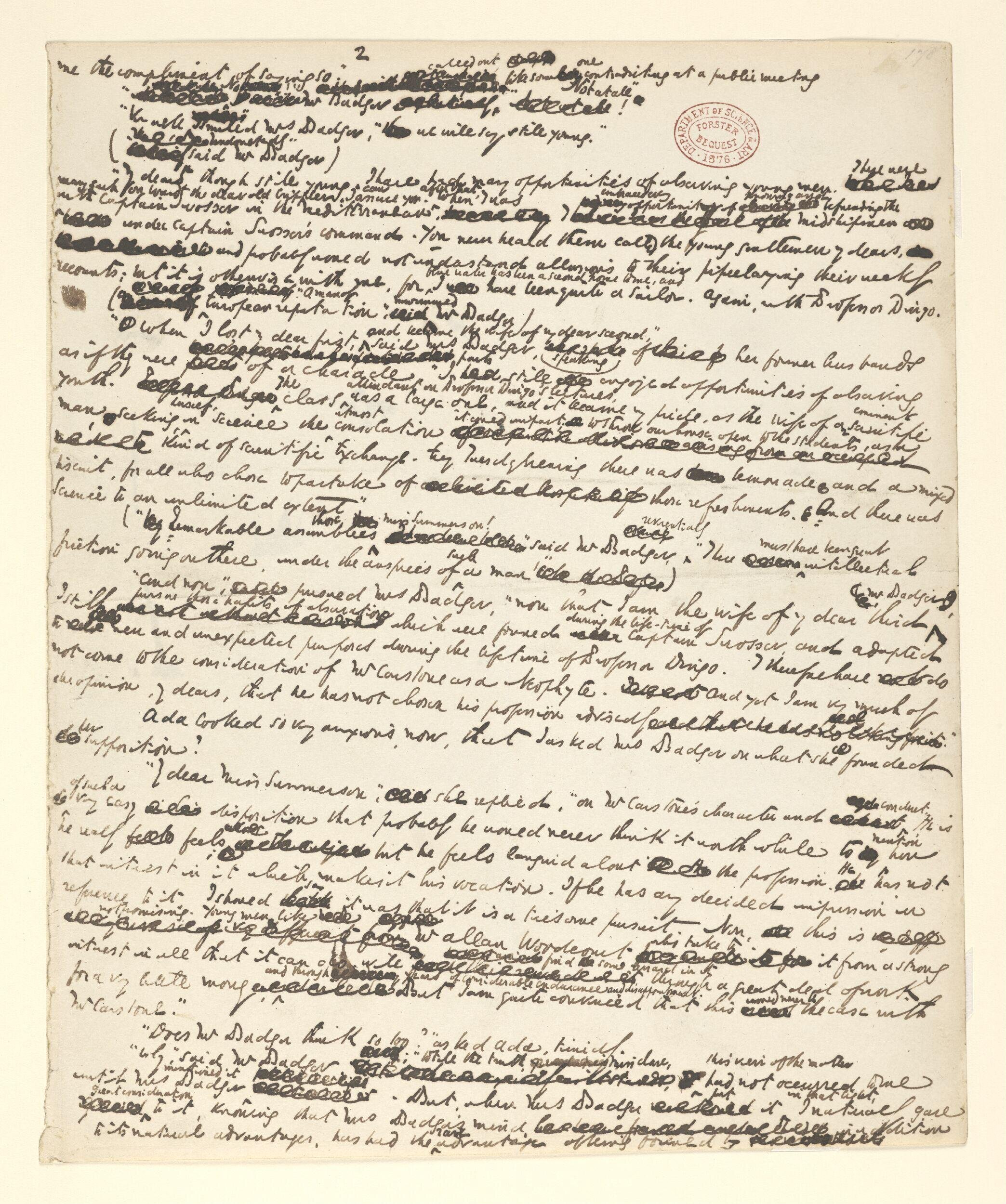 Original manuscript of Bleak House and the East Wind, by Charles Dickens, vol. 3