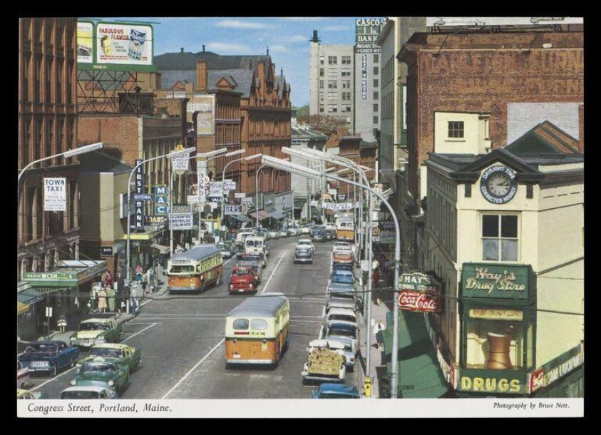 Congress Street, Portland, Maine (ca. 1965) by Albertus Johannes Theodorus Nett