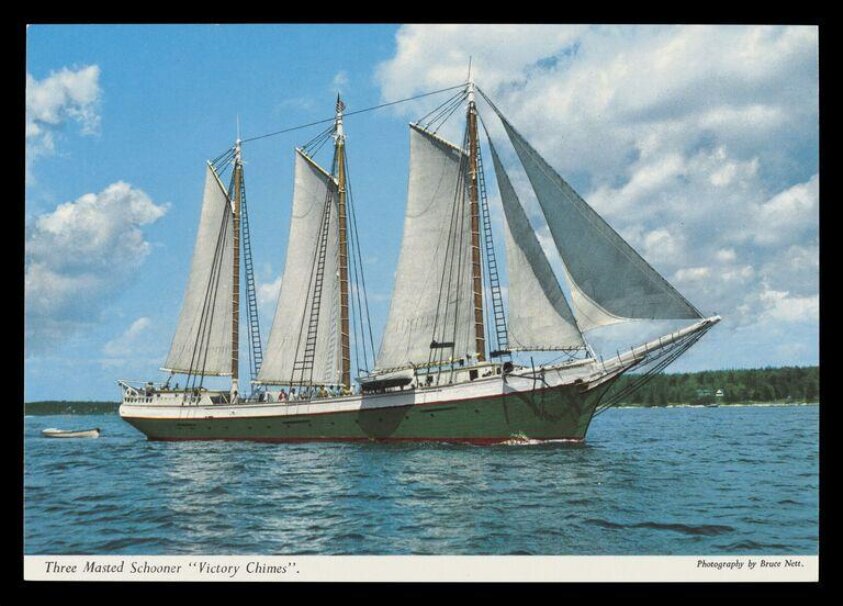 Three Masted Schooner "Victory Chimes" (ca. 1965) by Albertus Johannes Theodorus Nett