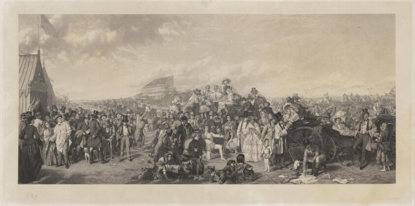 Derby Day (1858) by Auguste III Blanchard
