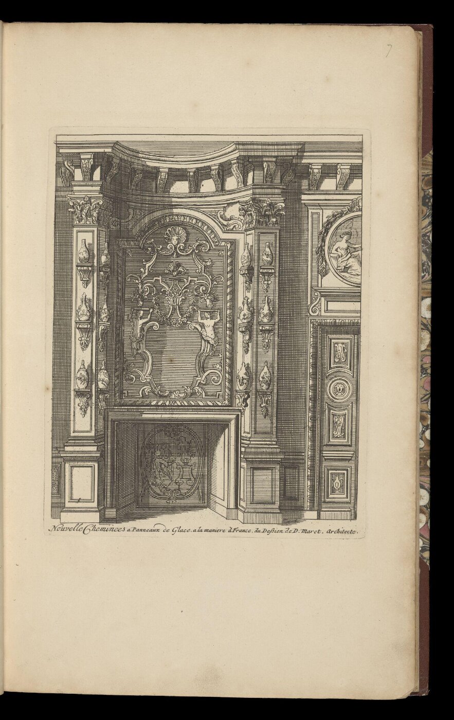 Unknown, Werken van D. Marot, Opperboumeester van zyne Maiesteit Williem den Derden Koning van Groot Britanje Behelsende veele vindingen dienstig voor Boumeesters, Schilders, Beelthouwers, Goutsmeden, Hoveniers, en andere Kunstenaers; alles opgestelt ten behoeve der gene, die zich zelten om te vorderen in s…
