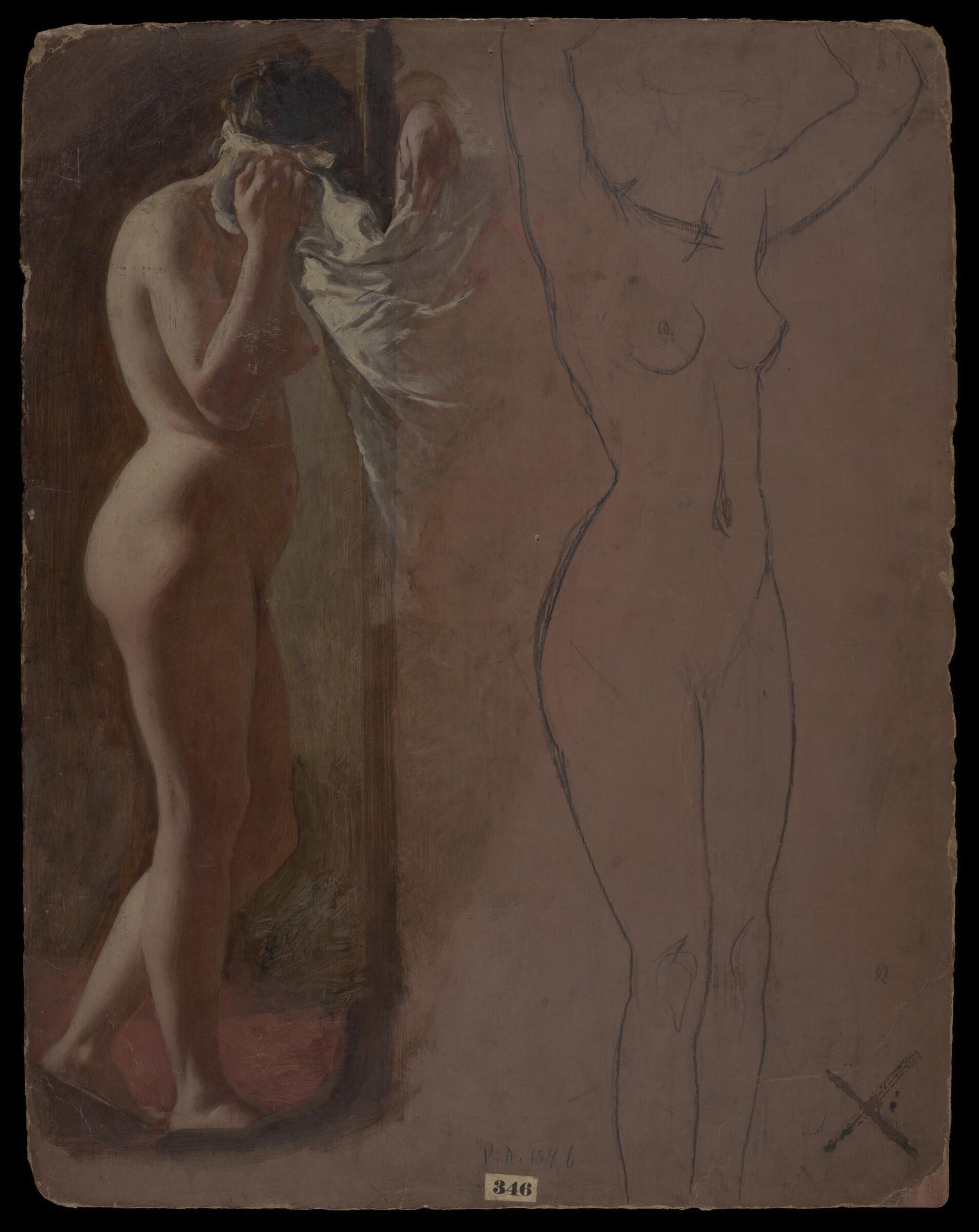 Study of a Nude Female Figure, William Etty, early 19th century
