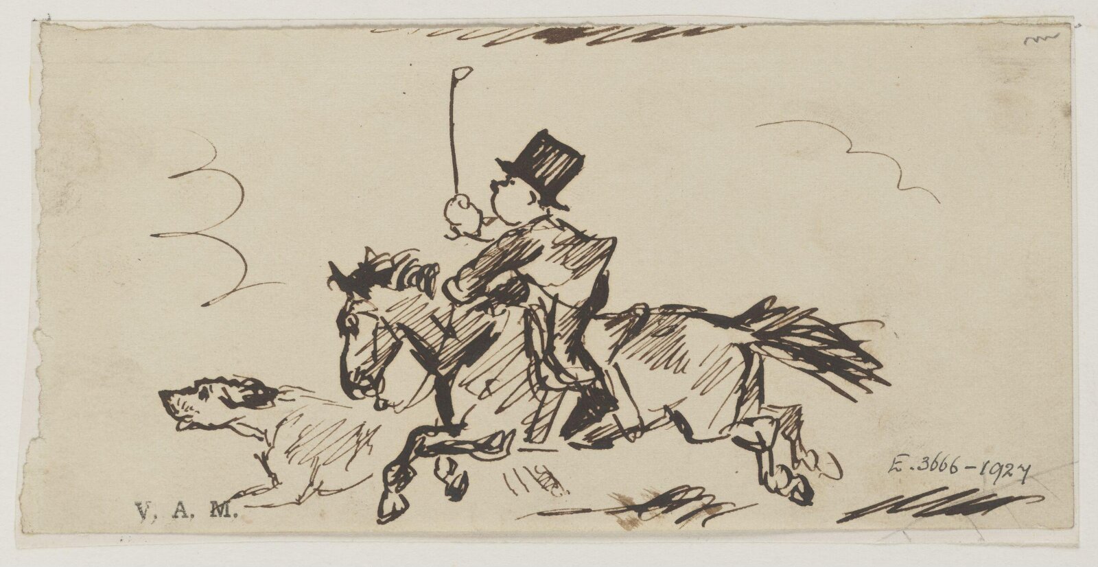 Drawing, Randolph Caldecott, 1867-1875