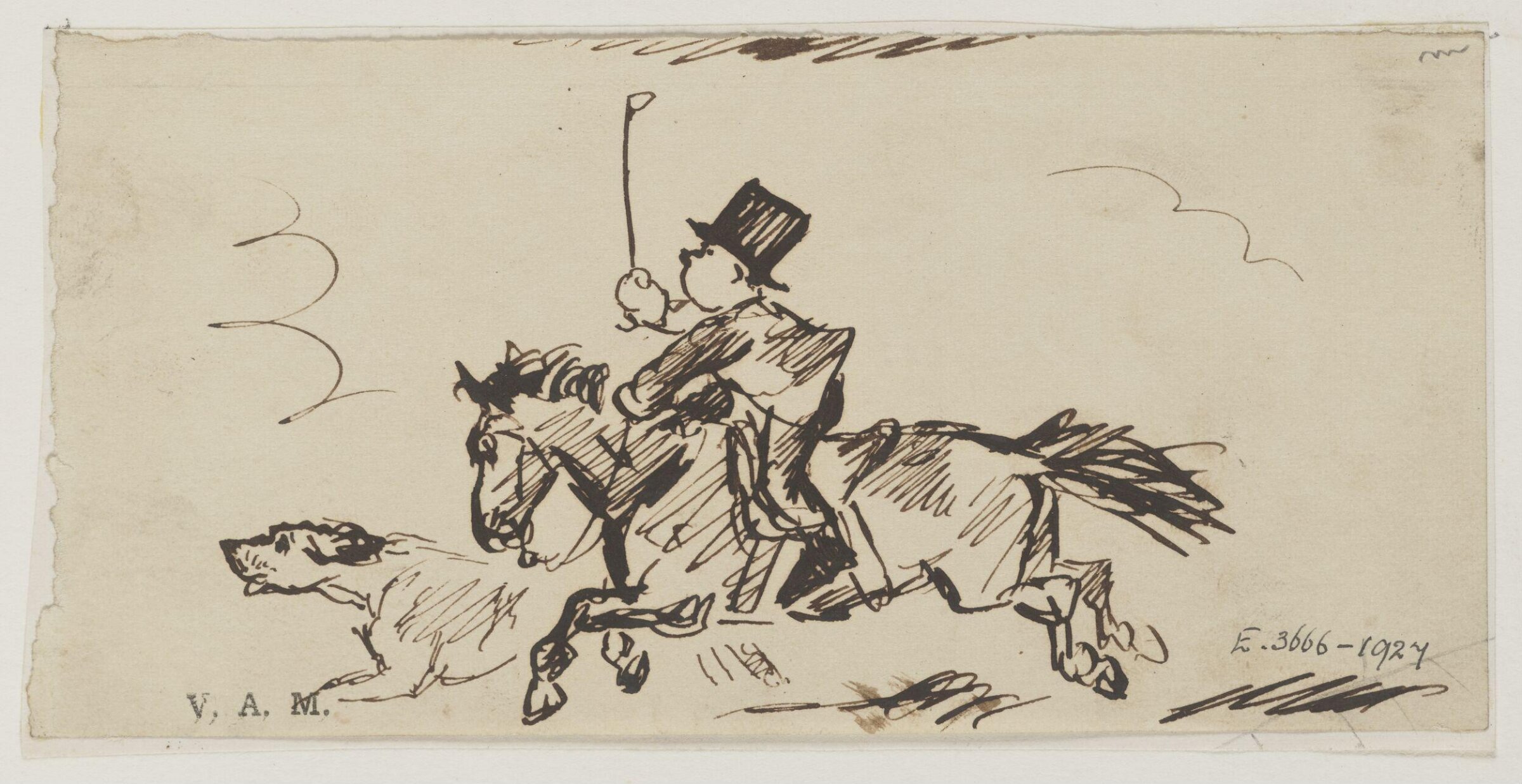 Drawing, Randolph Caldecott, 1867-1875