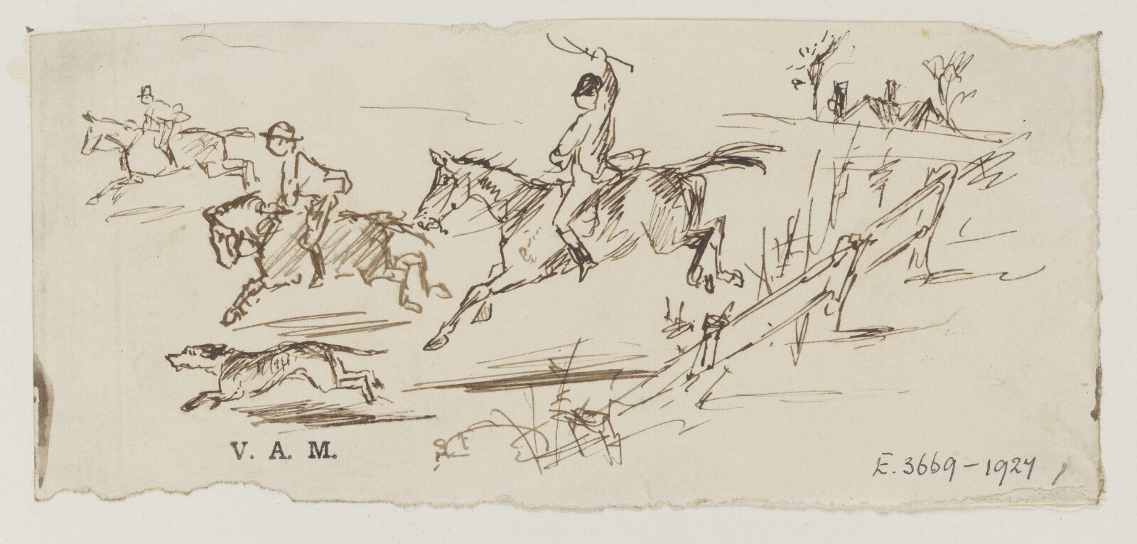 Drawing, Randolph Caldecott, 1867-1875
