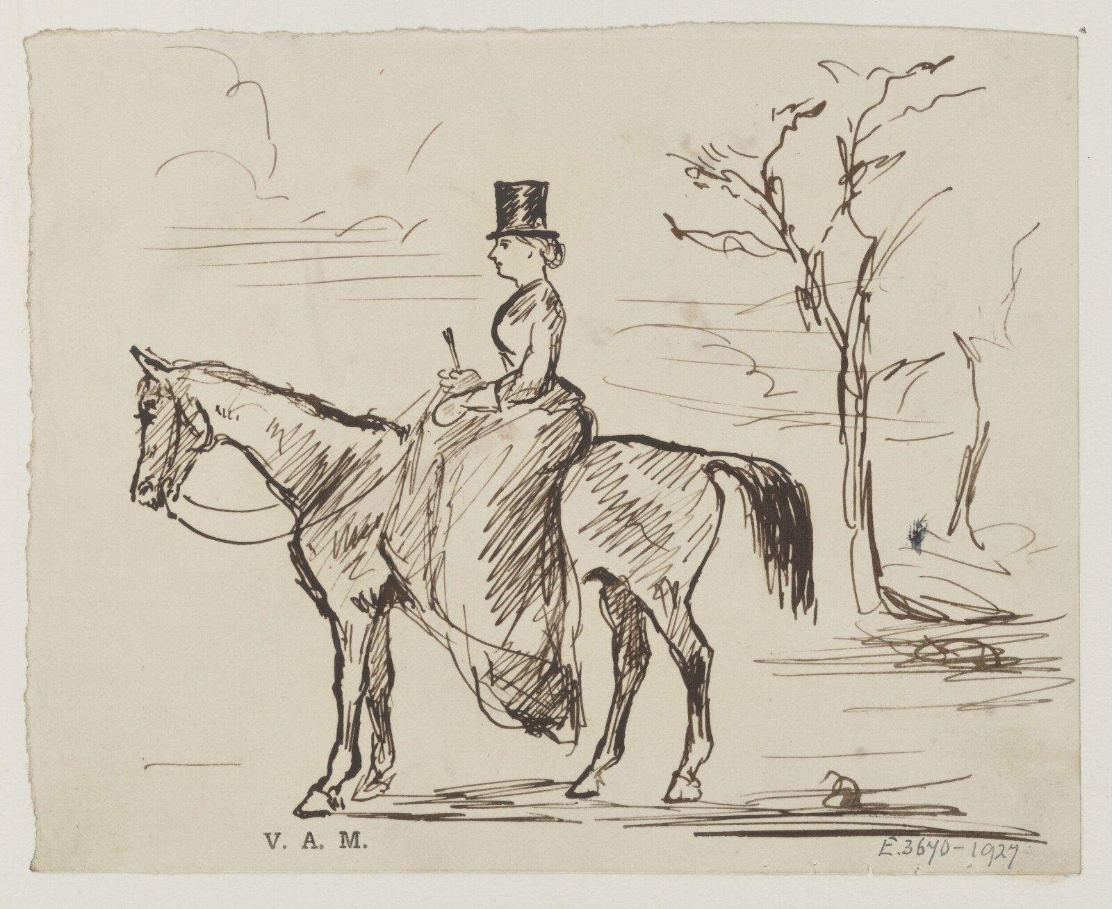 Drawing, Randolph Caldecott, 1867-1875