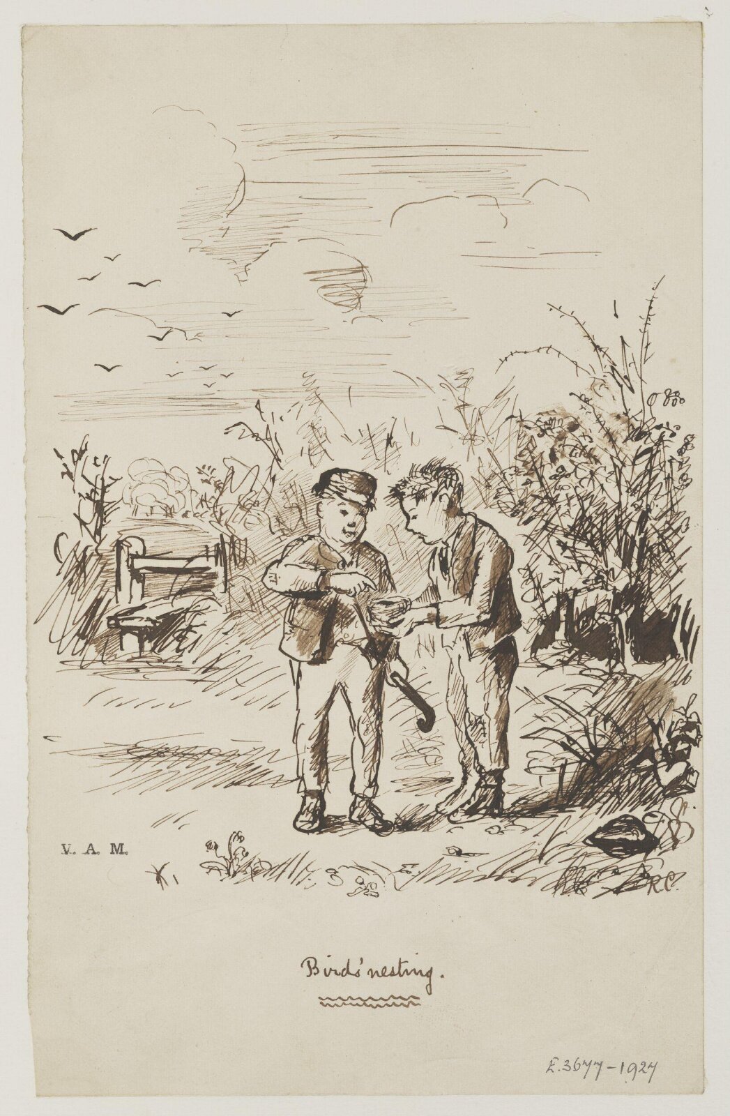 Drawing, Randolph Caldecott, 1867-75