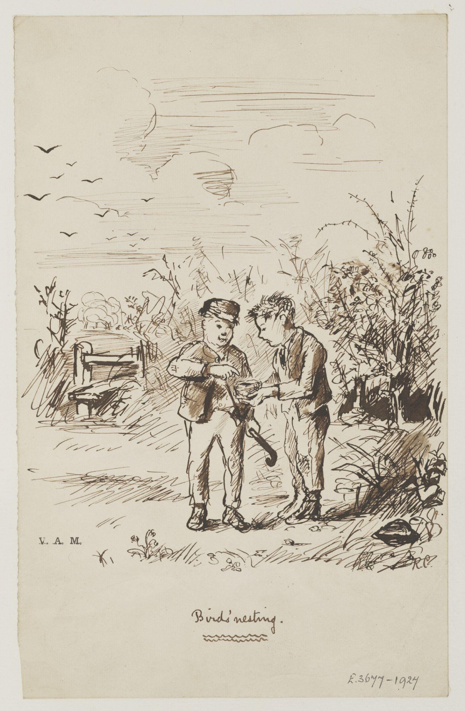 Drawing, Randolph Caldecott, 1867-75