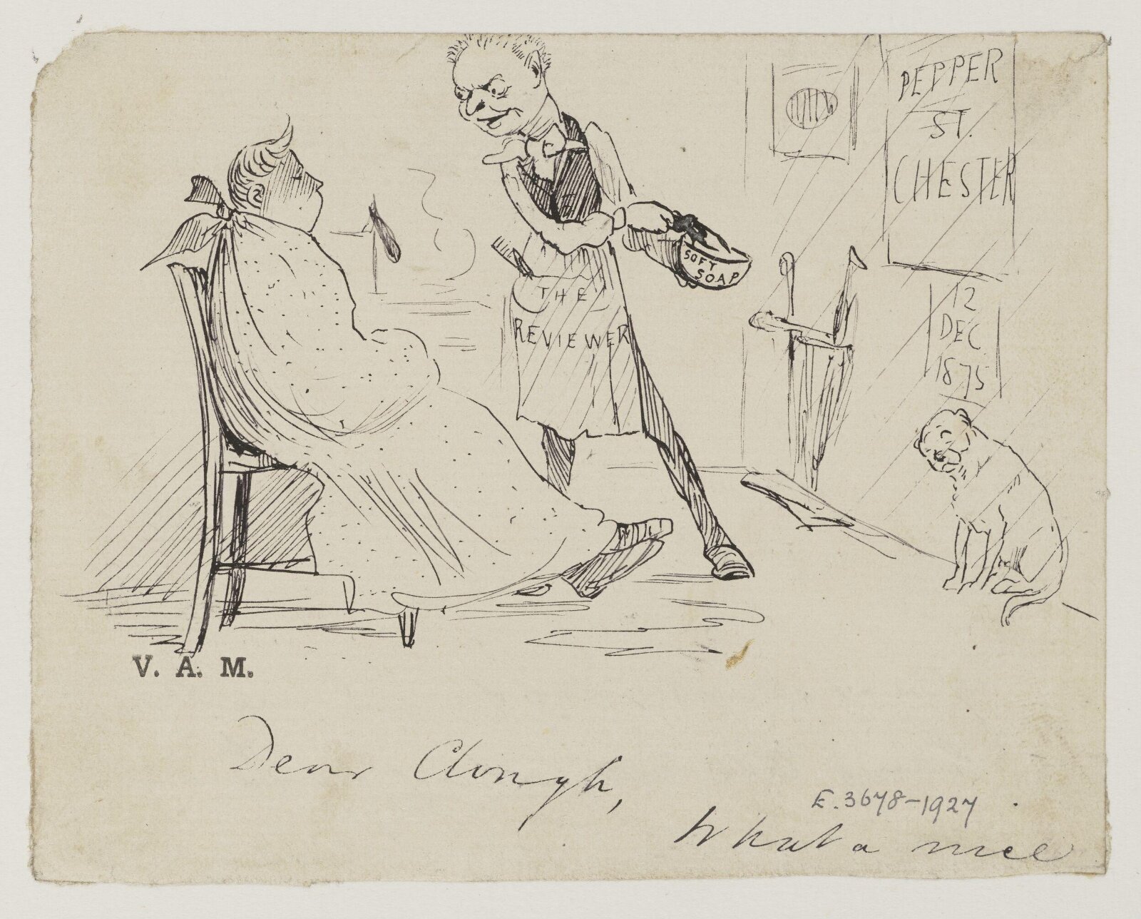 Drawing, Randolph Caldecott, 12/12/1875