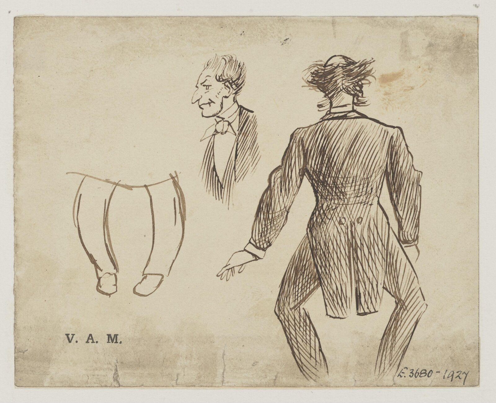Drawing, Randolph Caldecott, 1867-75