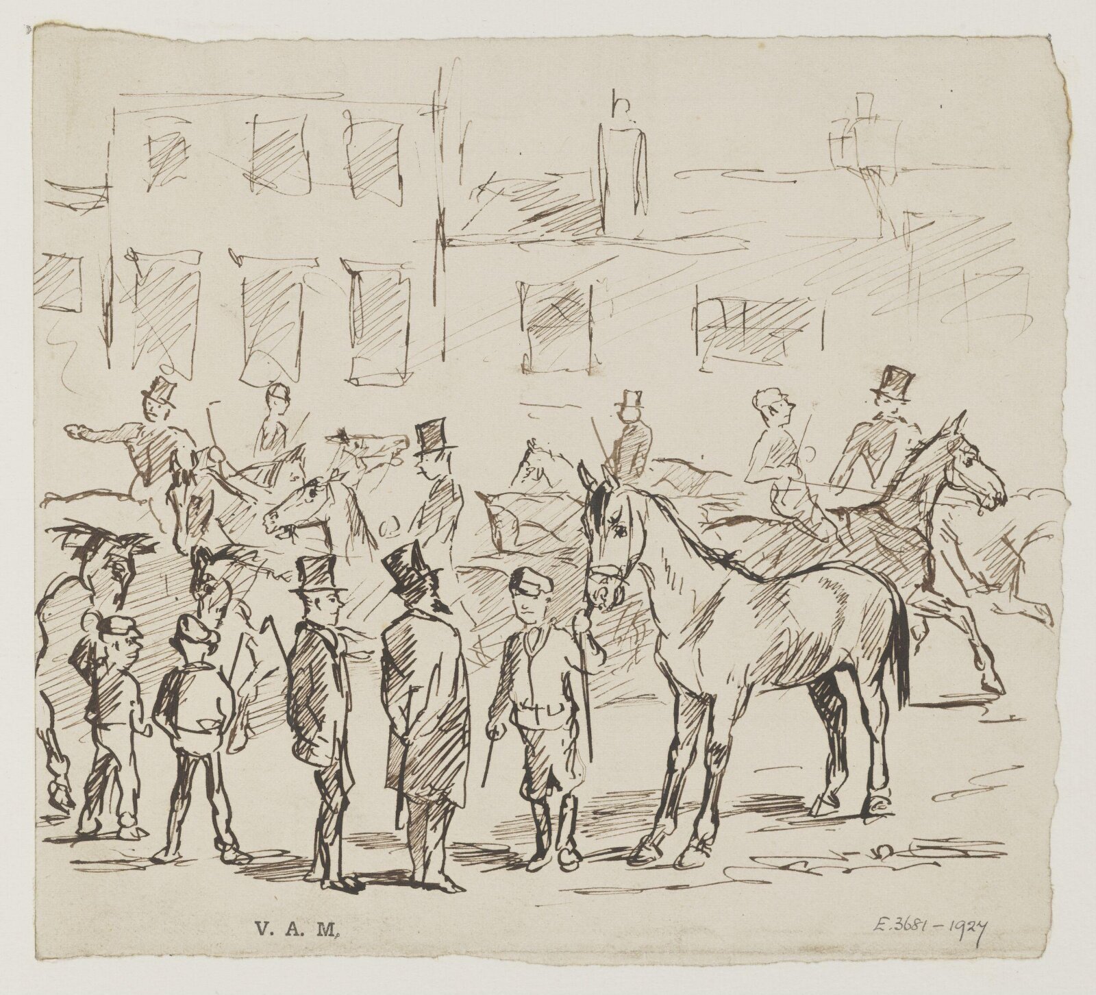 Drawing, Randolph Caldecott, 1867-75
