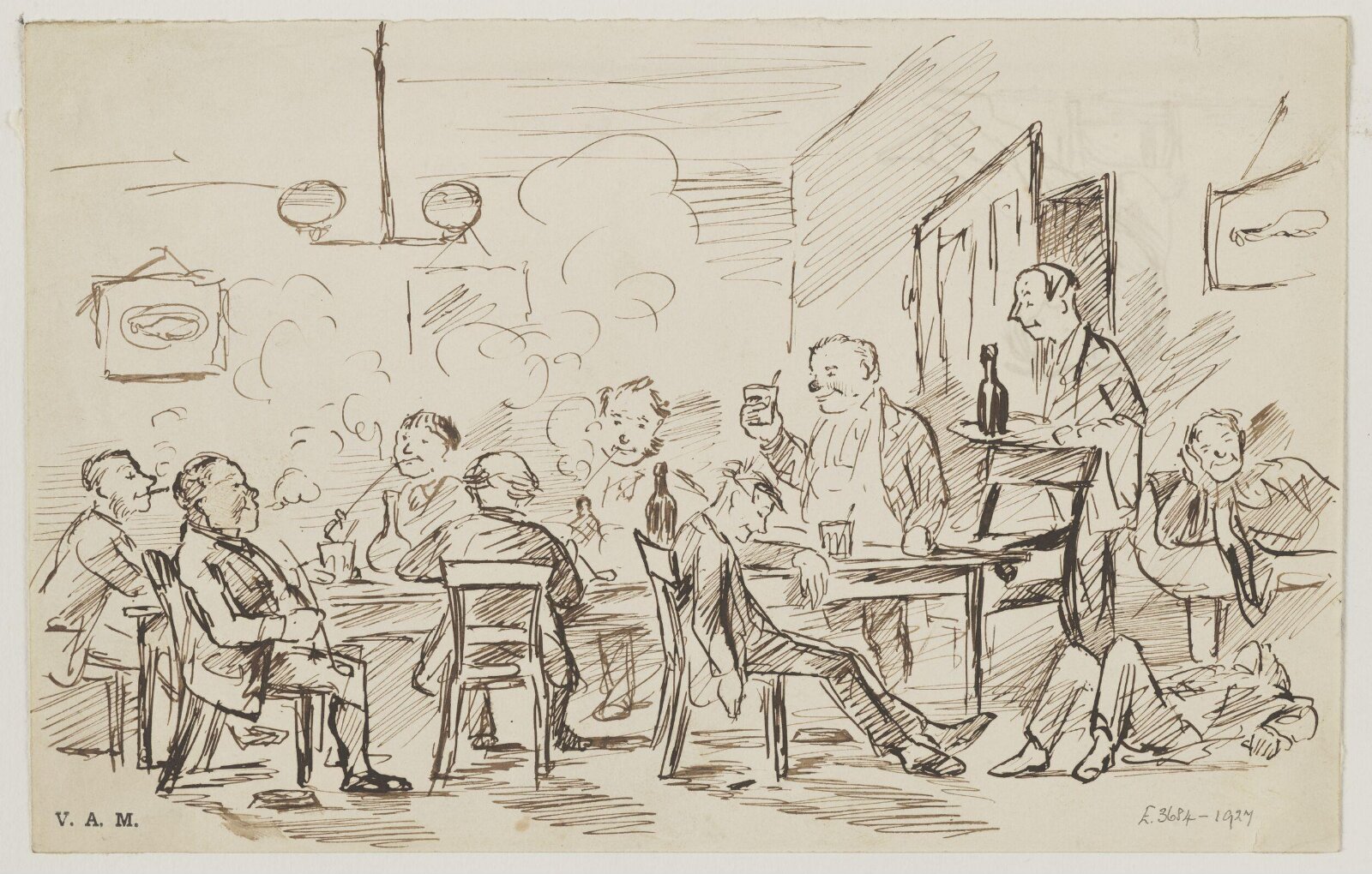 Drawing, Randolph Caldecott, 1867-75