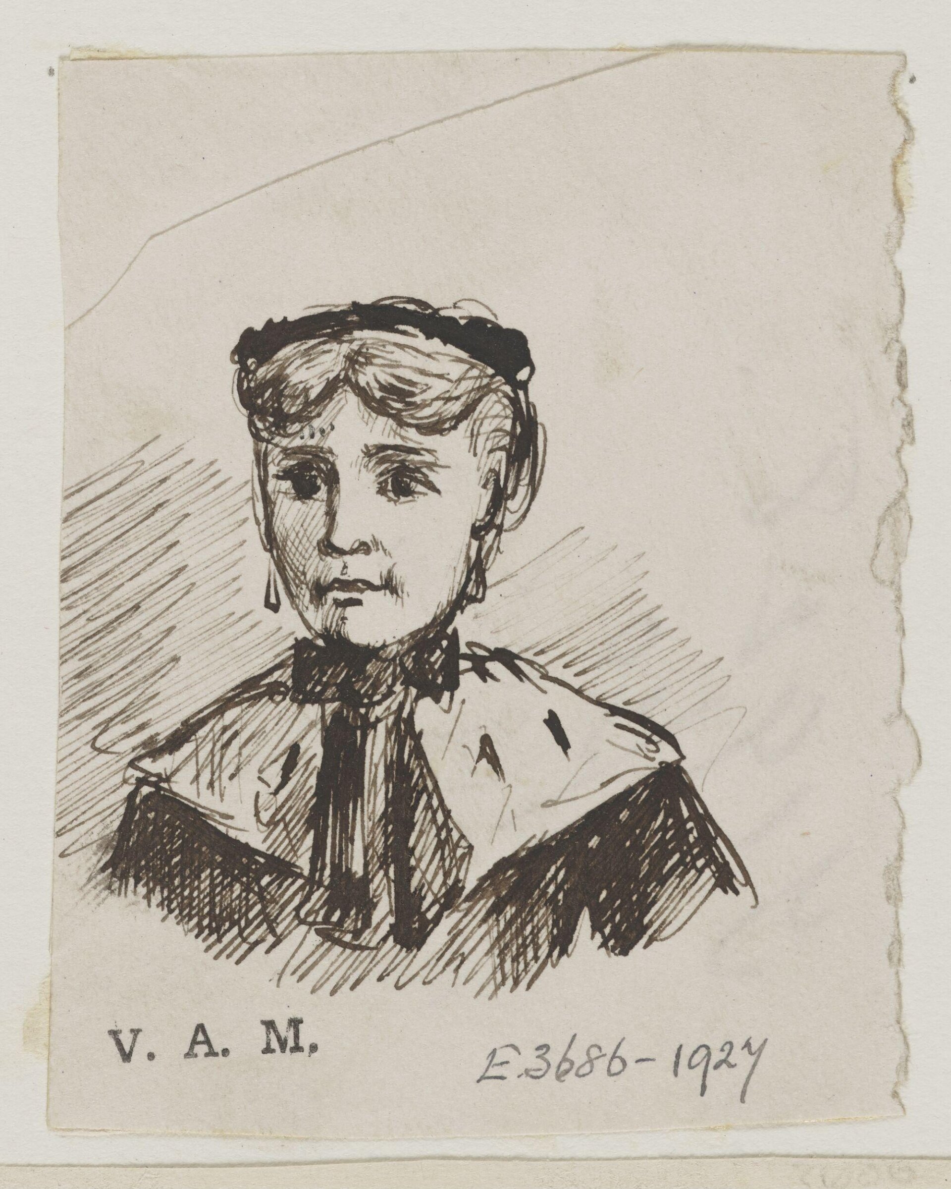 Attempts drawing for wood cutting, Randolph Caldecott, 1867-75