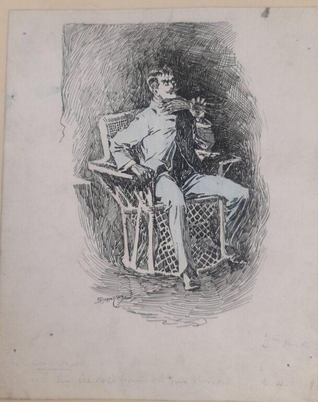 An ice-cold hand on his throat