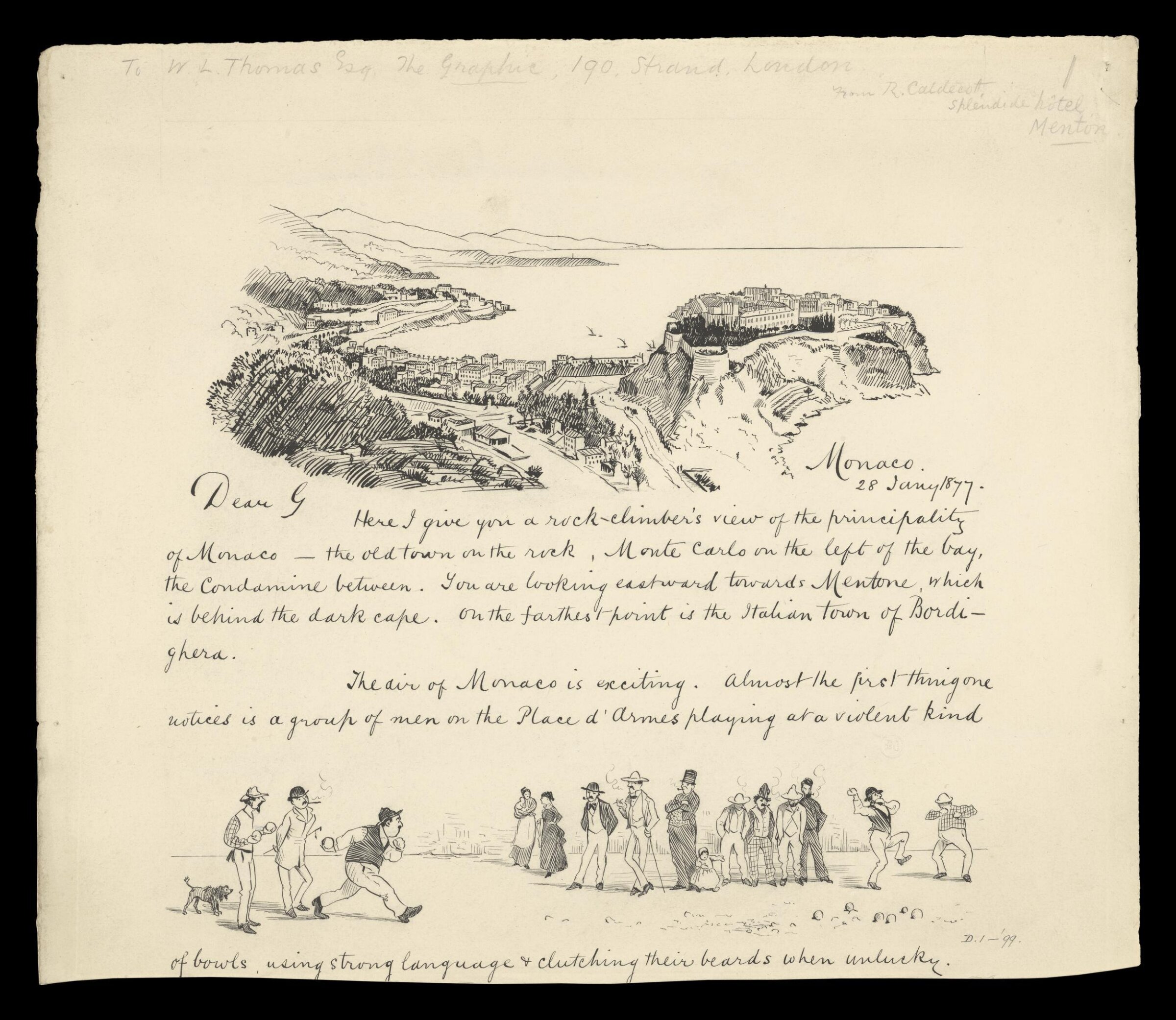 Letters from Monaco, Randolph Caldecott, 1877