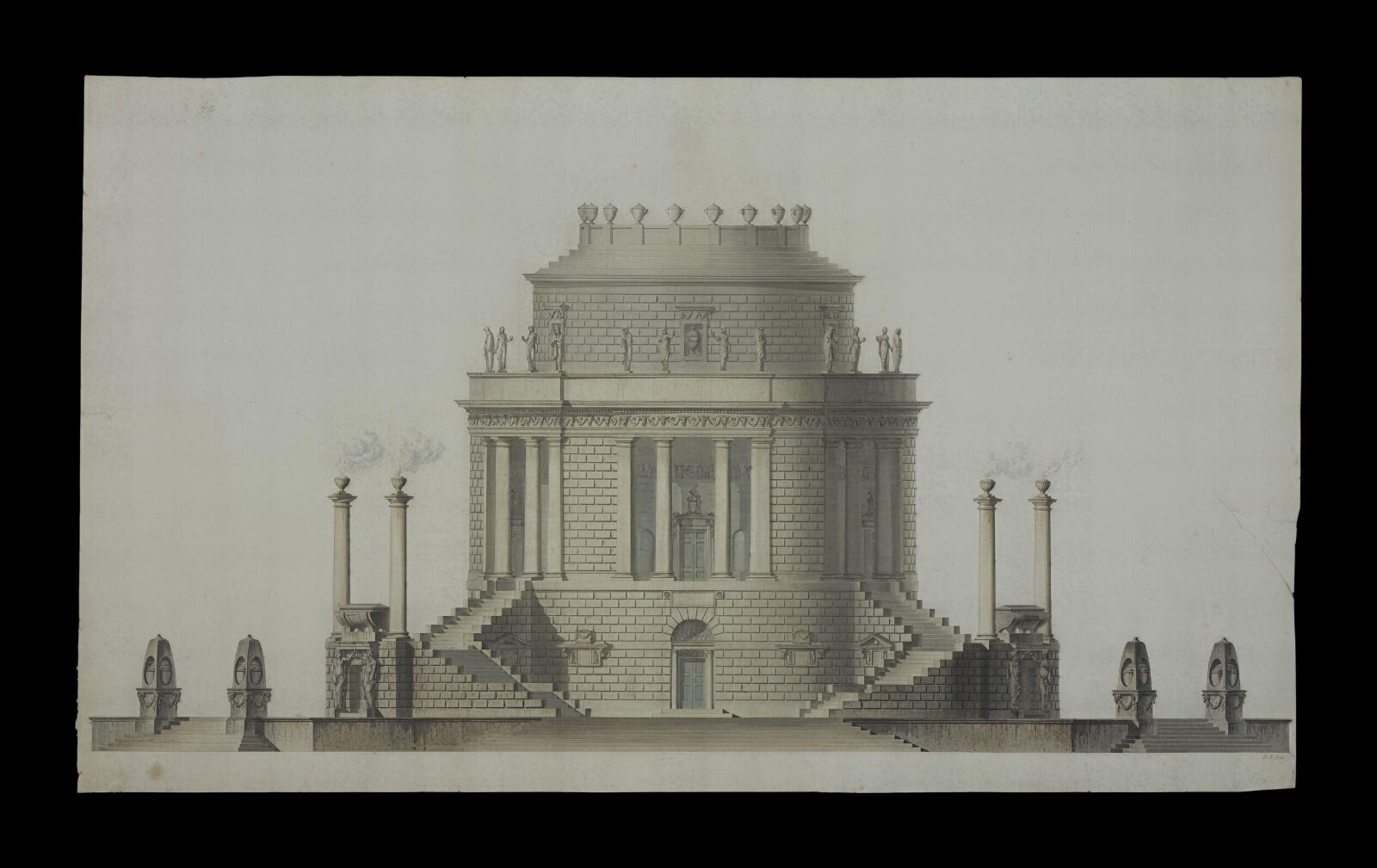 Drawing, william chambers, 18th century